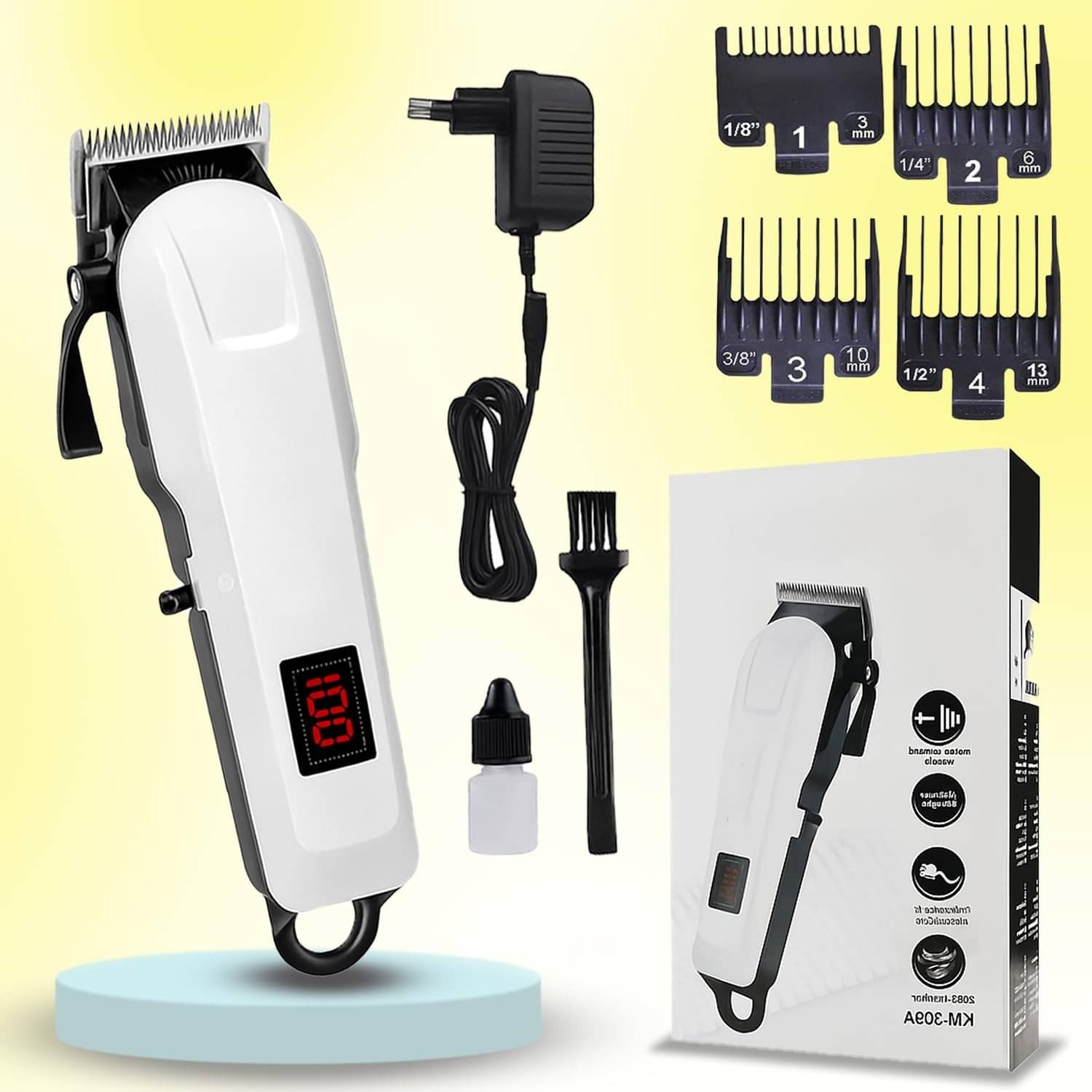     			Geniric 809 TRM White Corded,Cordless Beard Trimmer With 3000 minutes Runtime