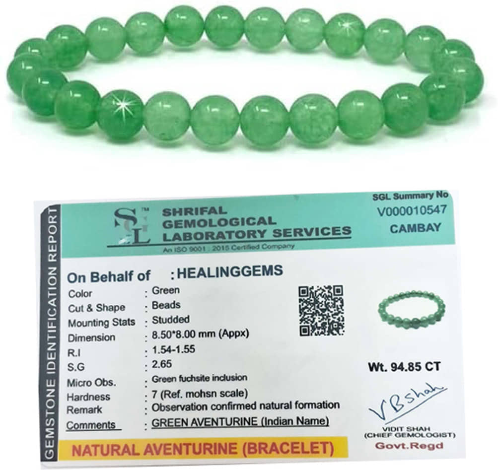 HEALINGGEMS Green Bracelet ( Pack of 1 ) - Bangles & Bracelets | Buy online on ZillyBuy