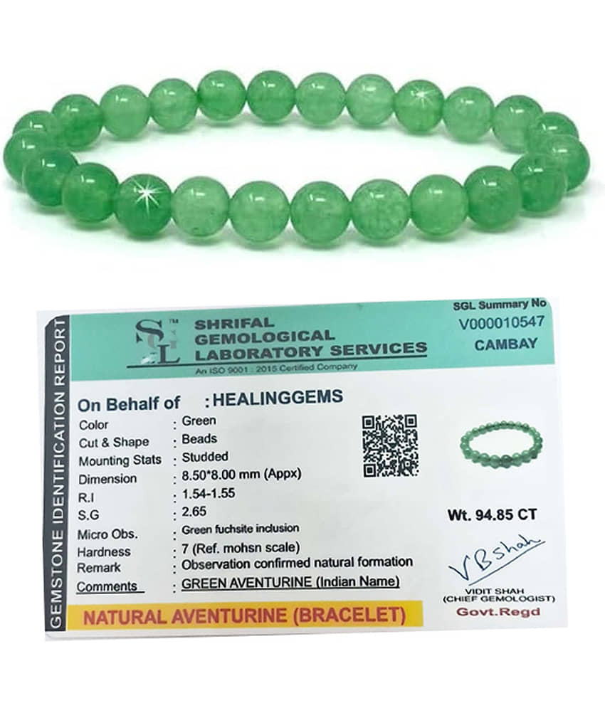 HEALINGGEMS Green Bracelet ( Pack of 1 ) - Bangles & Bracelets | Buy online on ZillyBuy