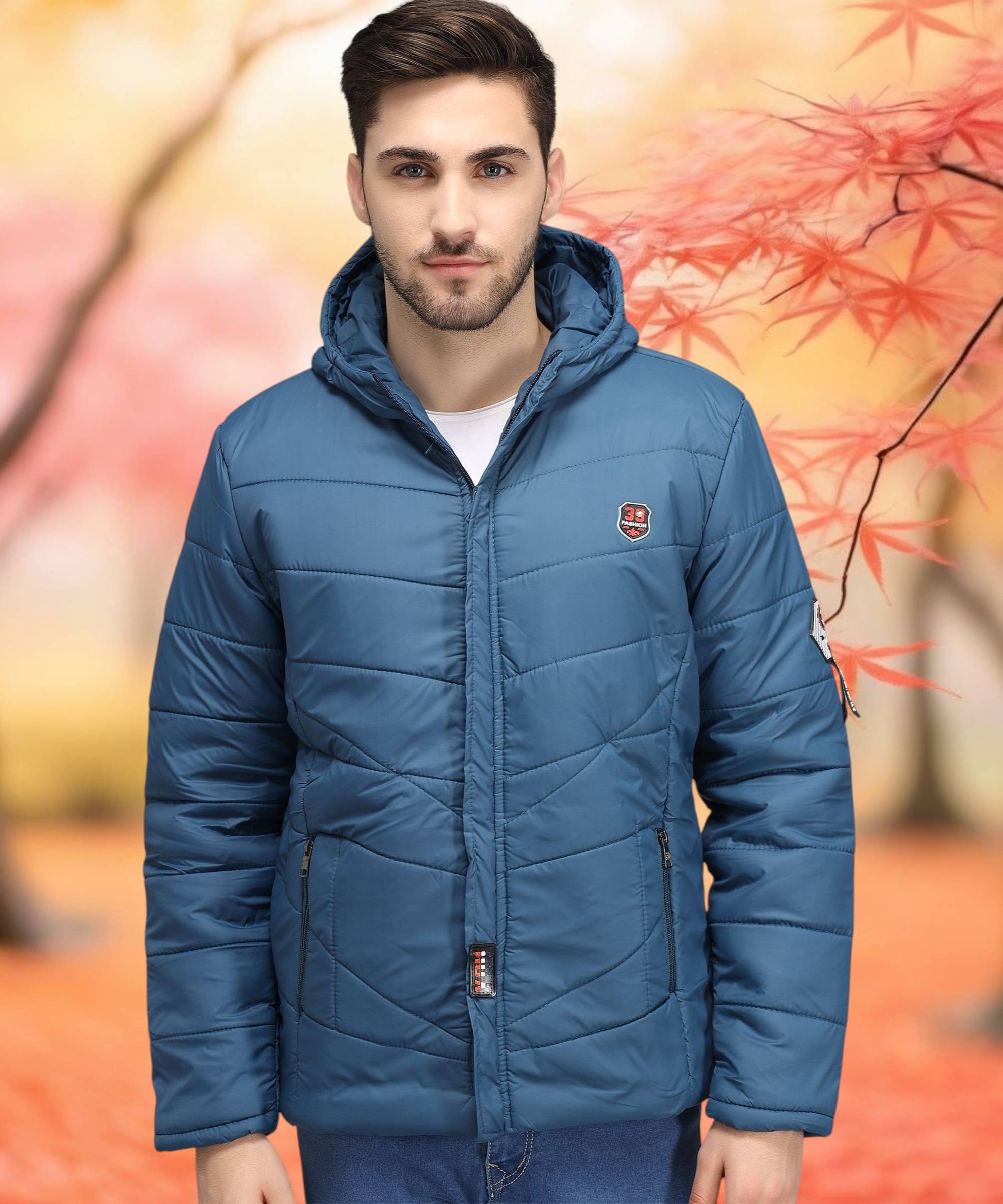 HEMLOCK Polyester Men's Puffer Jacket - Blue ( Pack of 1 ) HEMLOCK Polyester Men's Puffer Jacket - Blue ( Pack of 1 )