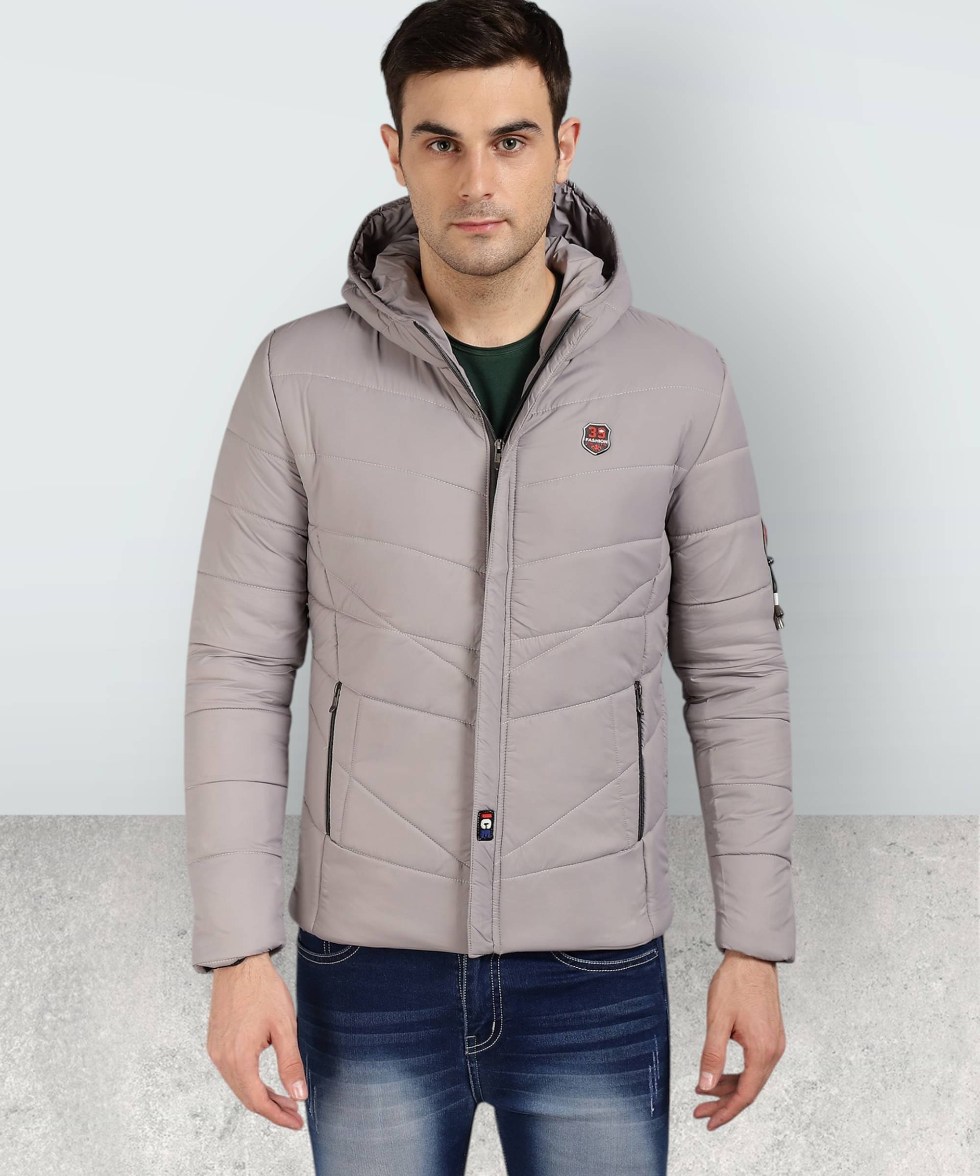 HEMLOCK Polyester Men's Puffer Jacket - Grey ( Pack of 1 ) HEMLOCK Polyester Men's Puffer Jacket - Grey ( Pack of 1 )