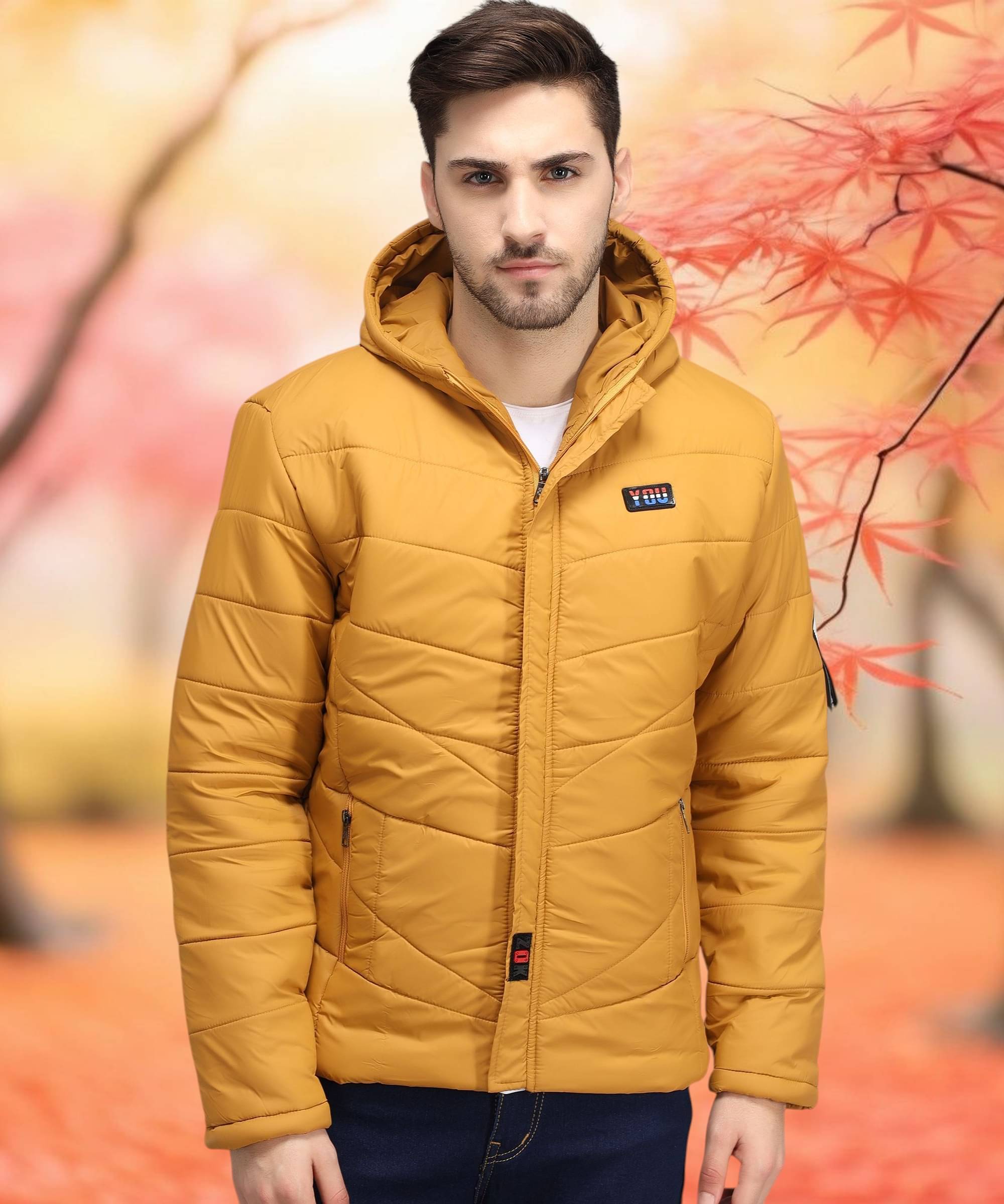     			HEMLOCK Polyester Men's Puffer Jacket - Mustard ( Pack of 1 )