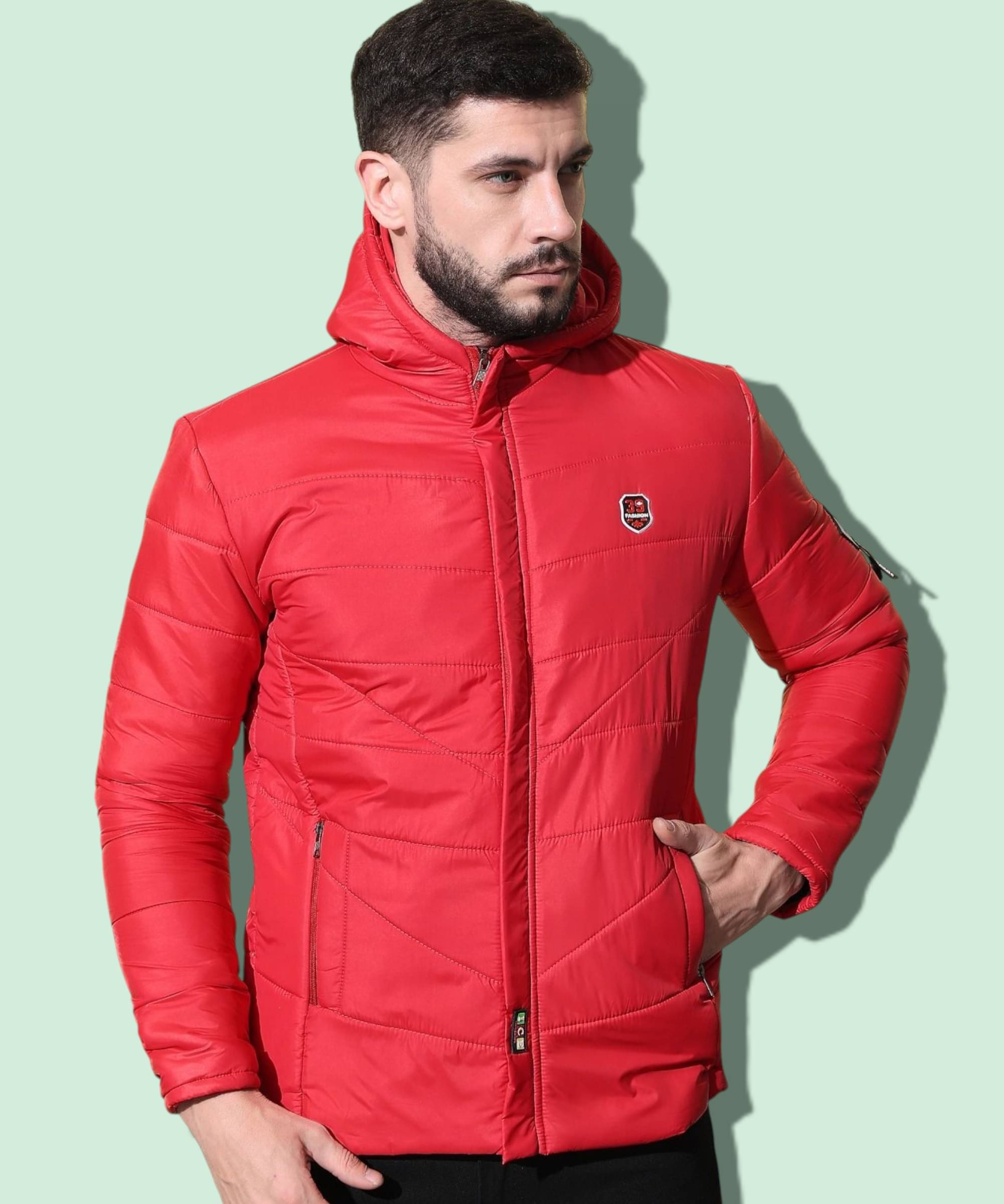     			HEMLOCK Polyester Men's Puffer Jacket - Red ( Pack of 1 )
