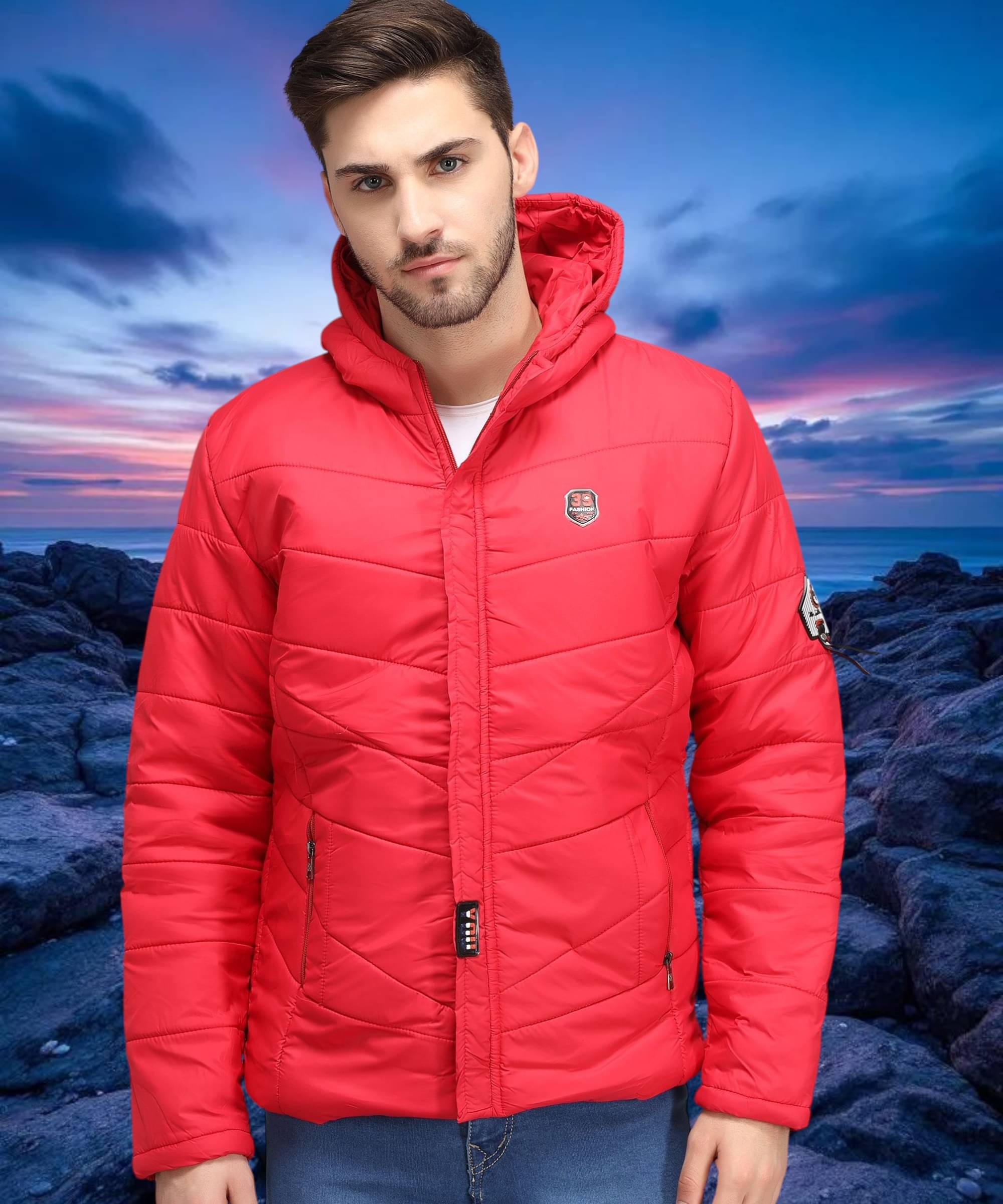     			HEMLOCK Polyester Men's Puffer Jacket - Red ( Pack of 1 )