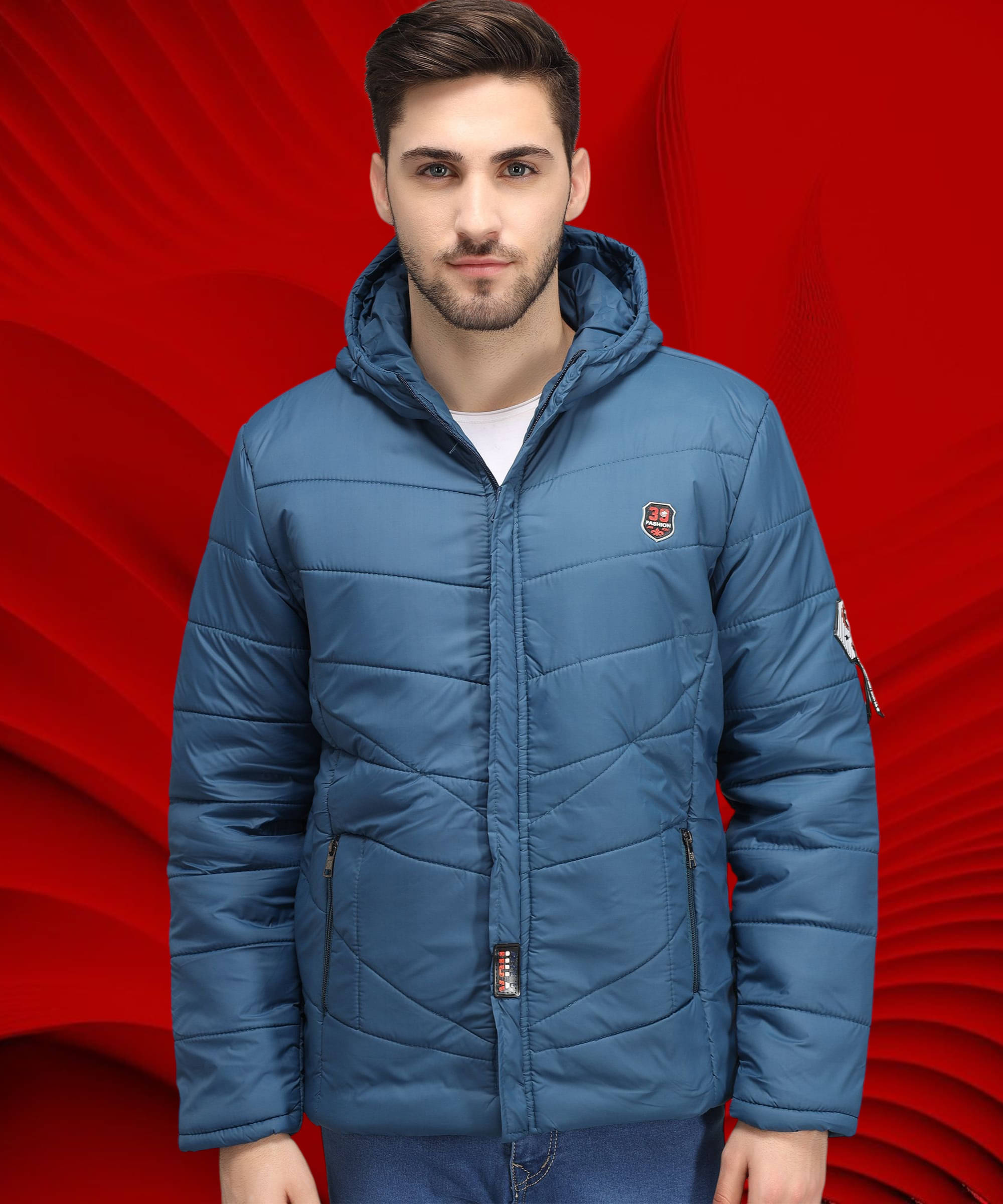 HEMLOCK Polyester Men's Puffer Jacket - Blue ( Pack of 1 )     			HEMLOCK Polyester Men's Puffer Jacket - Blue ( Pack of 1 )