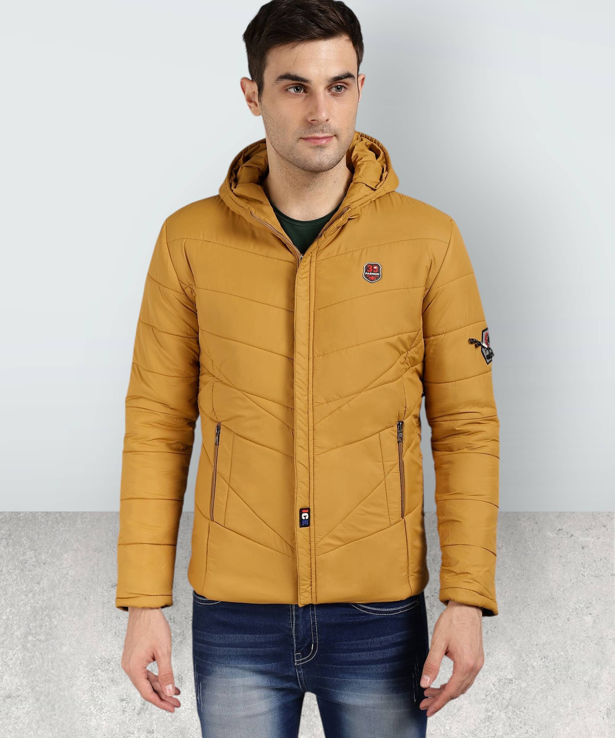     			HEMLOCK Polyester Men's Puffer Jacket - Mustard ( Pack of 1 )