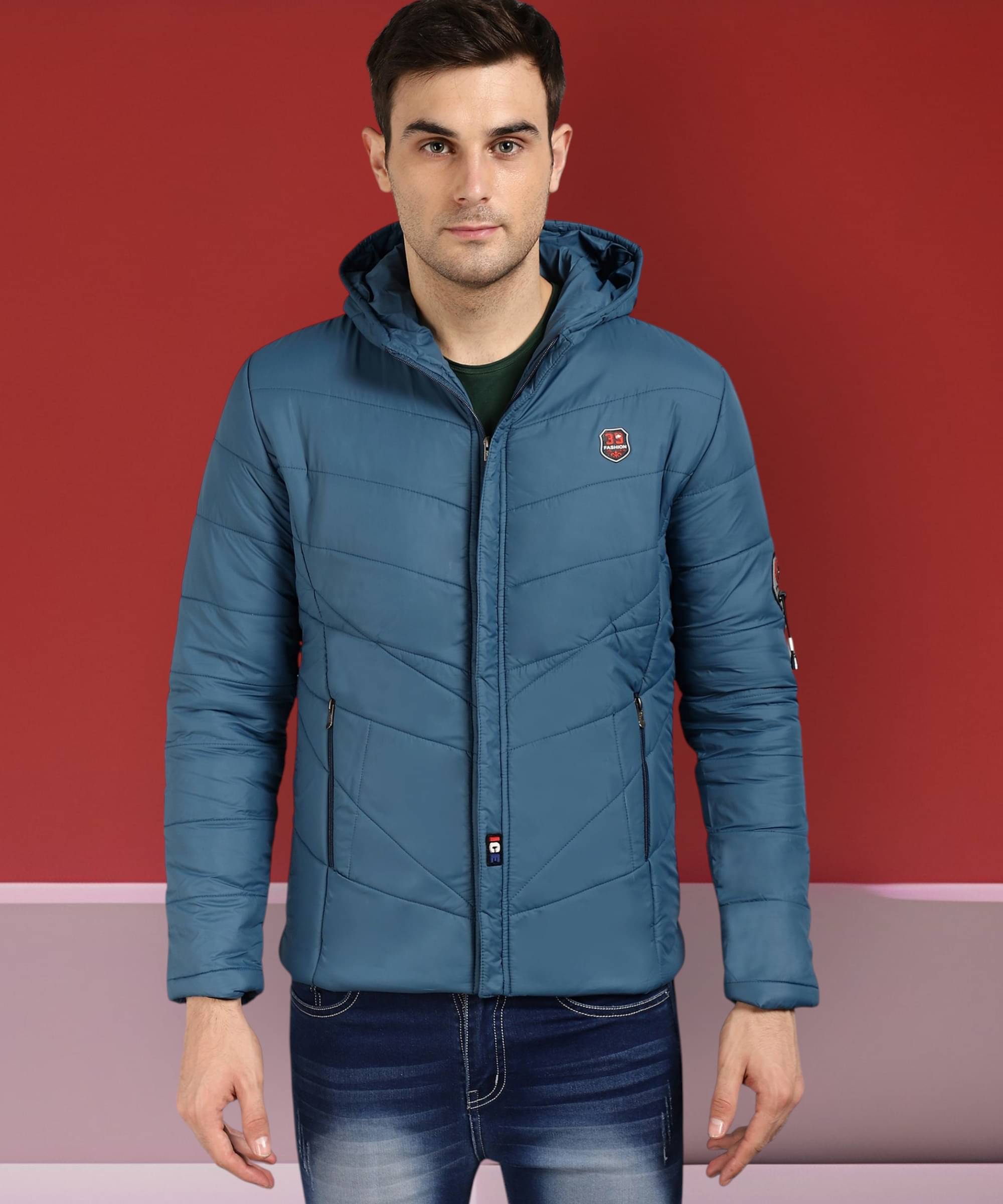 HEMLOCK Polyester Men's Puffer Jacket - Blue ( Pack of 1 ) HEMLOCK Polyester Men's Puffer Jacket - Blue ( Pack of 1 )