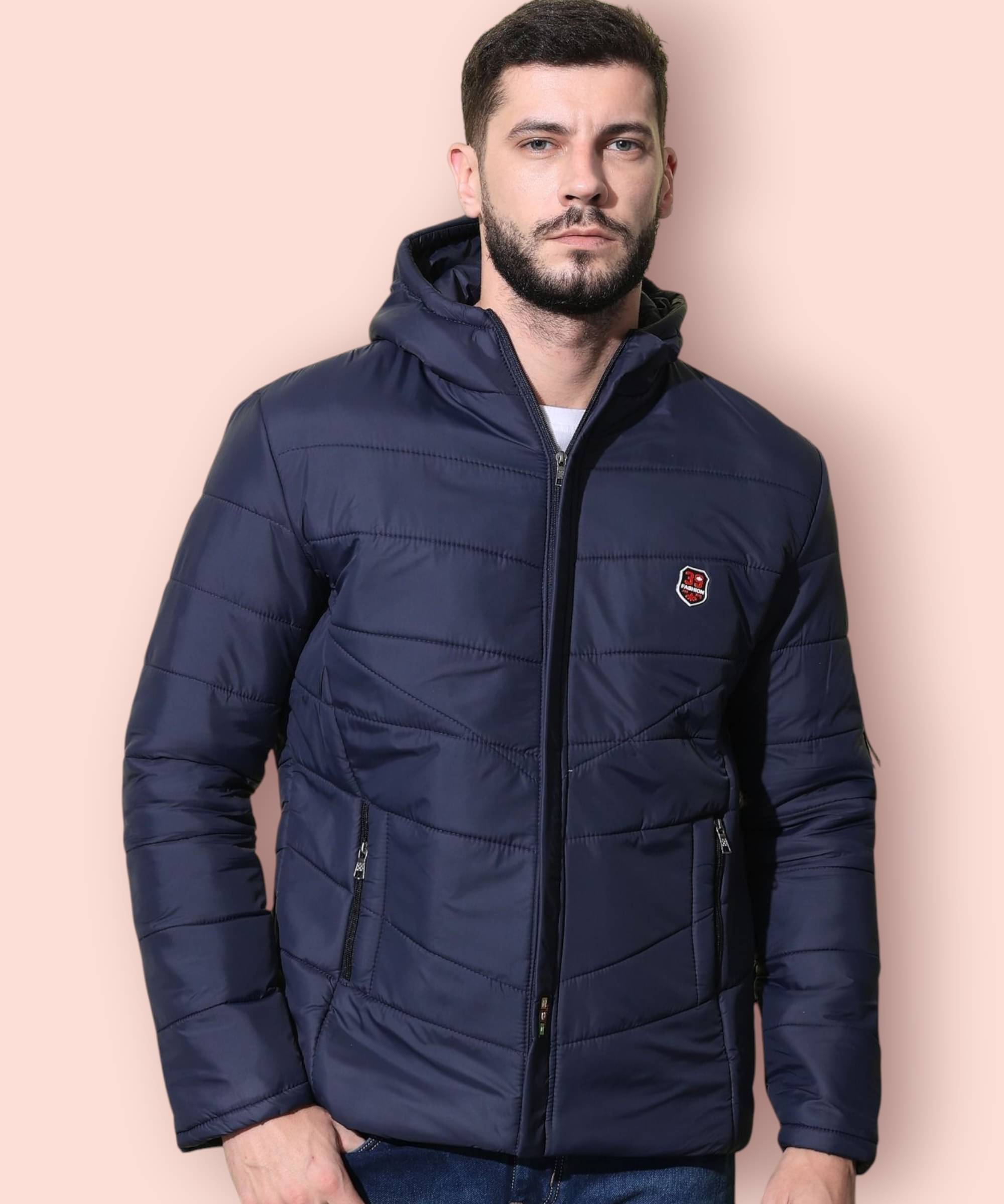     			HEMLOCK Polyester Men's Puffer Jacket - Navy ( Pack of 1 )