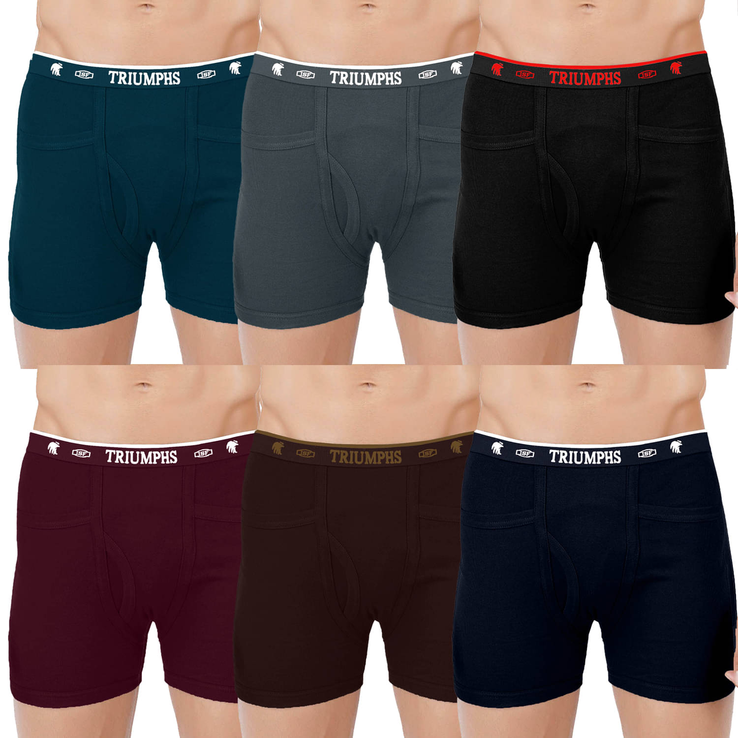 ISF TRIUMPHS Pack of 5 Cotton Blend Trunks For Men's ( Multicolor ) ISF TRIUMPHS Pack of 5 Cotton Blend Trunks For Men's ( Multicolor )