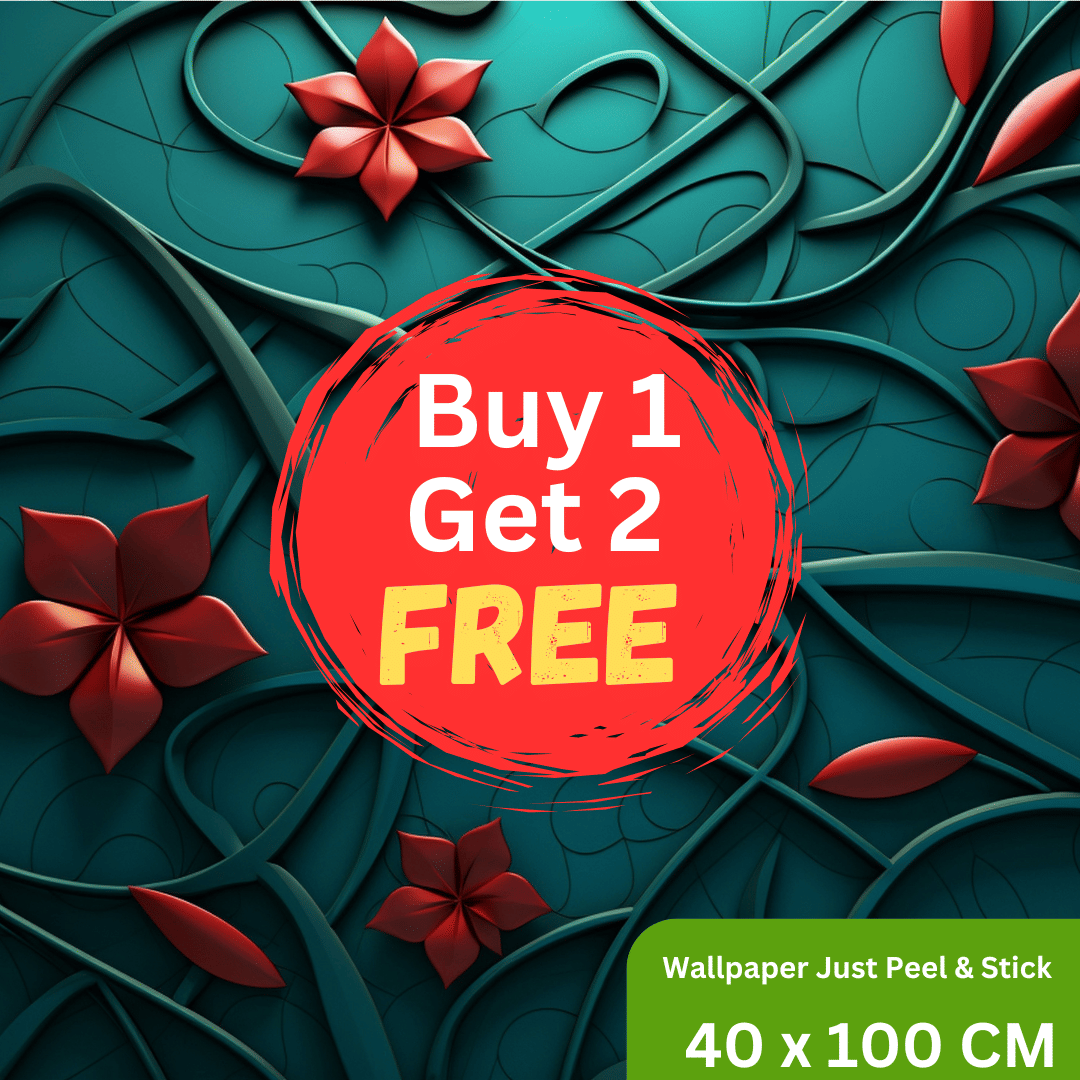     			Interawall Decor Self-Adhesive Decal Wallpaper Specific Product for Bedroom, Living Room, Kids Room, Play Room, Office | Abstract Home Wallpaper for Home Decor (Buy 1 get 2 Free, Pack of 3 Pcs,  Size-16x39 Inches Each Strip)