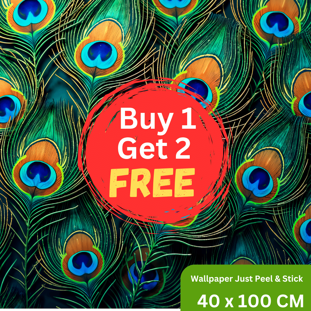     			Interawall Decor Self-Adhesive Decal Wallpaper Specific Product for Bedroom, Living Room, Kids Room, Play Room, Office | Abstract Home Wallpaper for Home Decor (Buy 1 get 2 Free, Pack of 3 Pcs,  Size-16x39 Inches Each Strip)