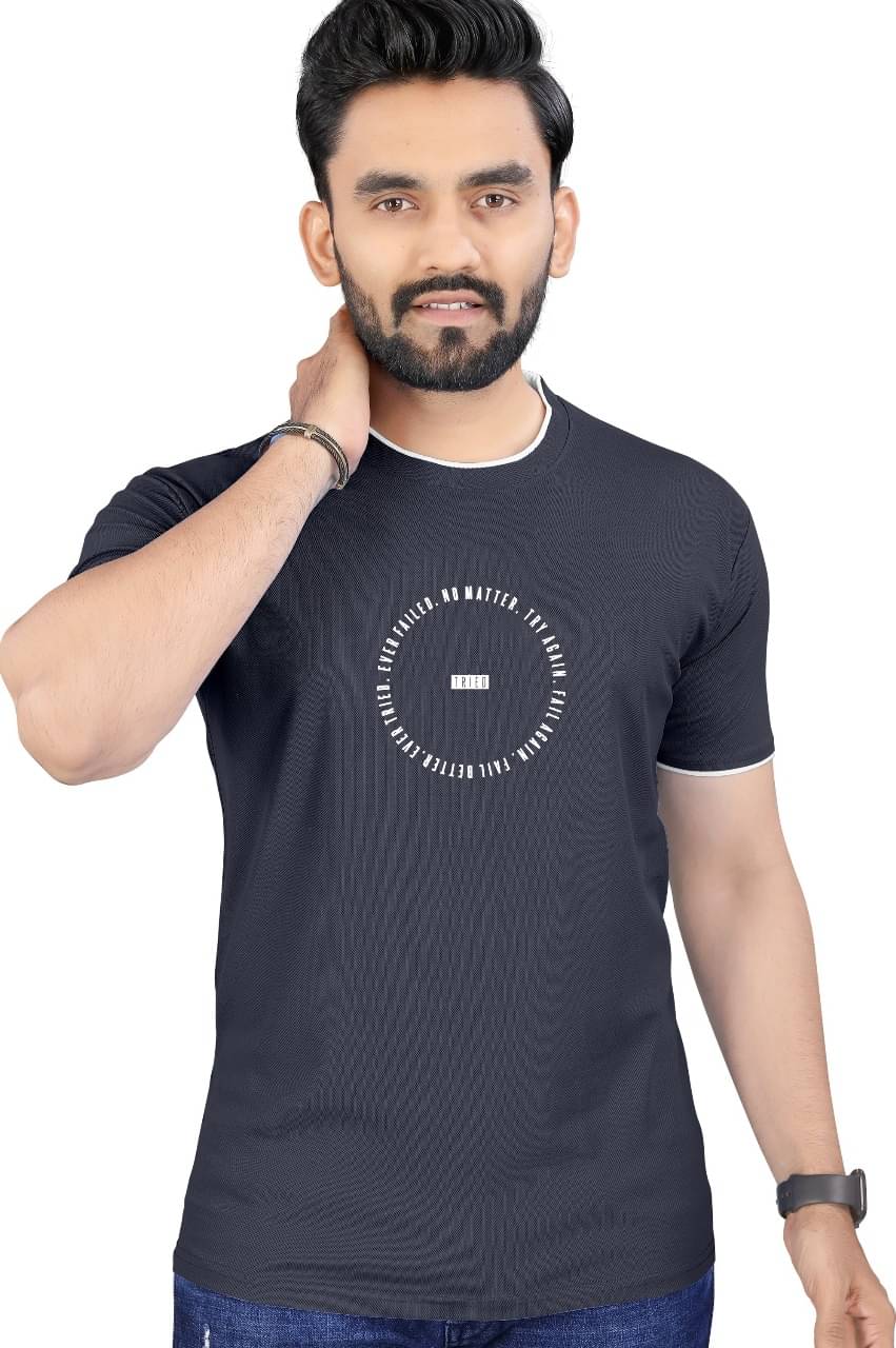     			Jay Jagdamba suit house Men Cotton Blend Regular Fit Solid T-Shirt ( Grey )