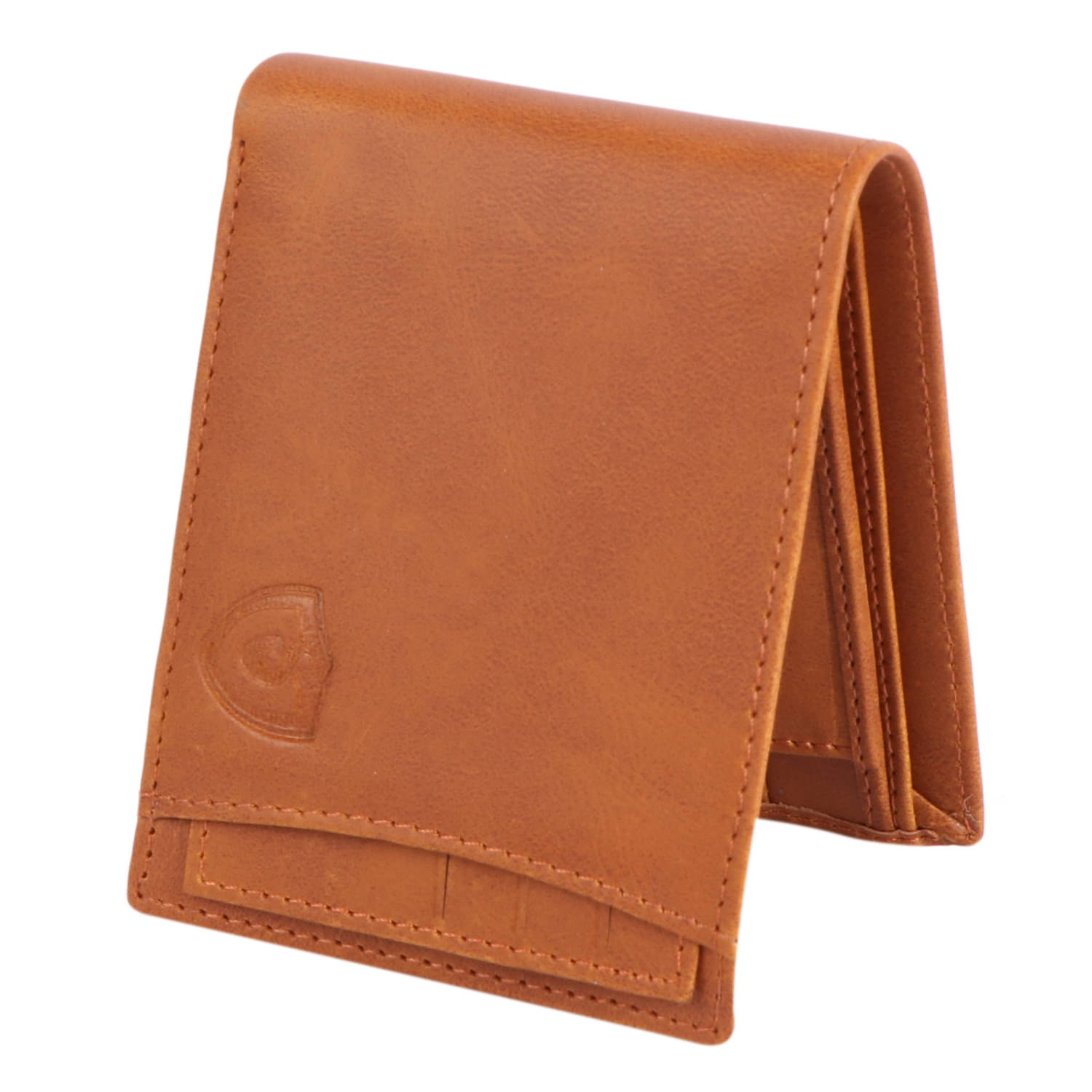     			Keviv Leather Solid Men's Two Fold Wallet With 9 Slots For Card ( Tan , Pack of 1 )