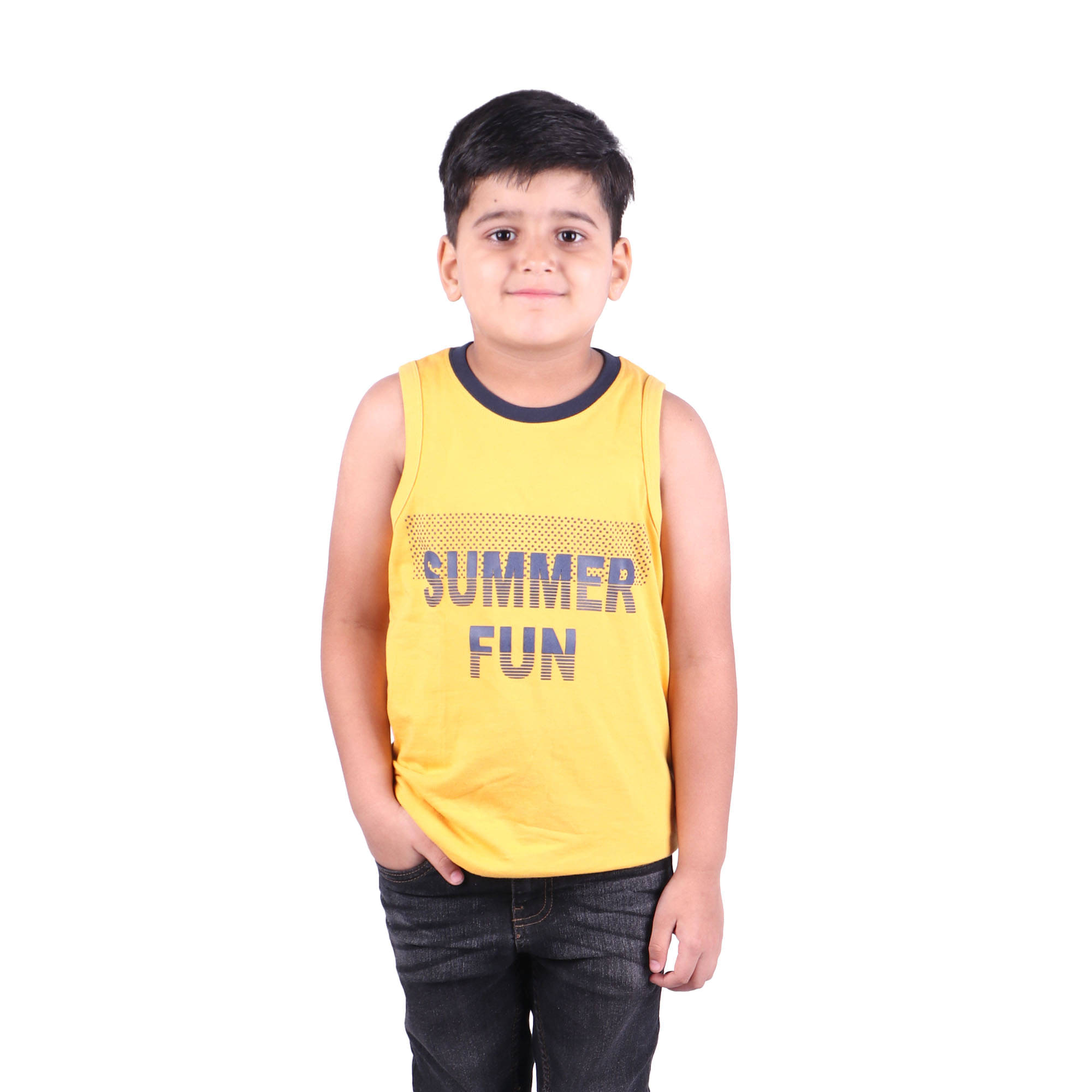     			Kidzee Kingdom Pack of 1 Boys Cotton T-Shirt ( Yellow )