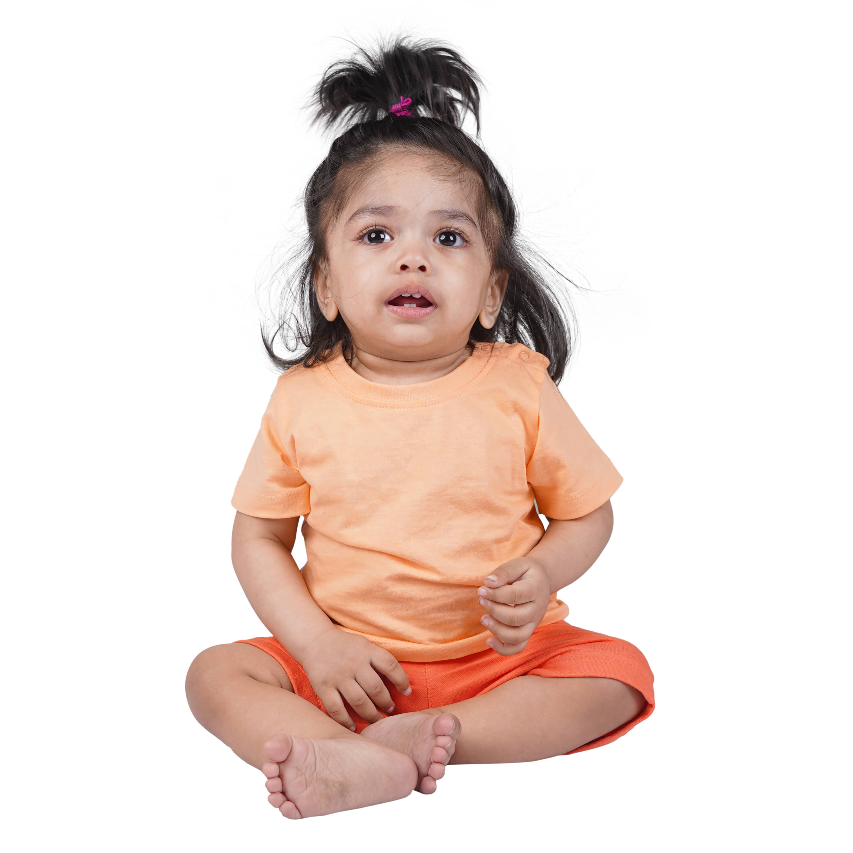     			Kidzee Kingdom Pack of 1 Baby Boys Cotton T-Shirt ( Orange )