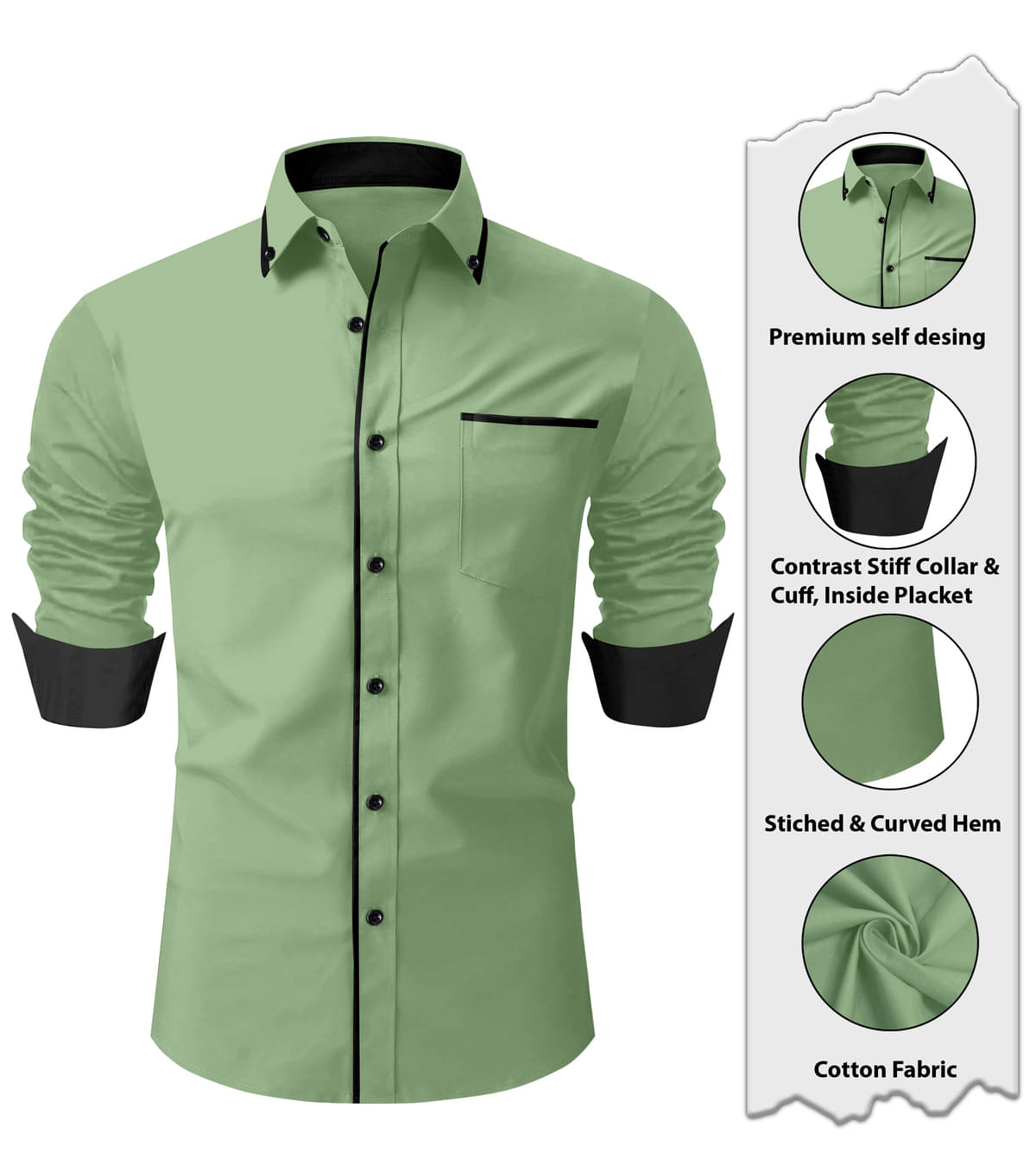 LAXBON Cotton Blend Regular Fit Solids Full Sleeves Men's Casual Shirt - Green ( Pack of 1 ) LAXBON Cotton Blend Regular Fit Solids Full Sleeves Men's Casual Shirt - Green ( Pack of 1 )