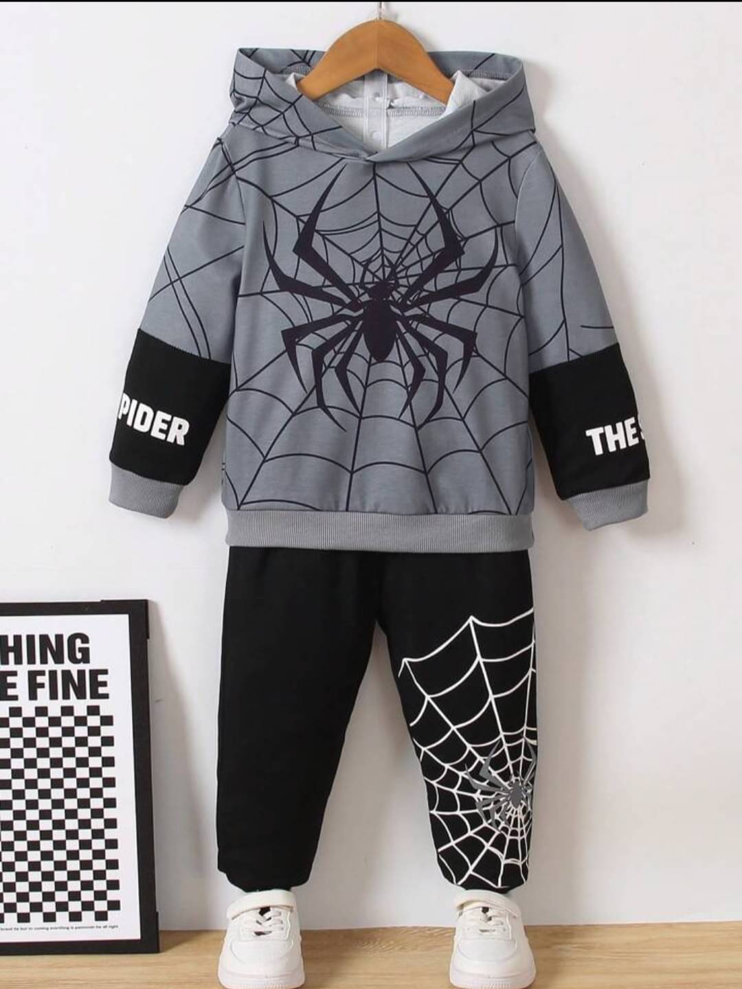     			Littlewizard Pack of 1 Unisex Cotton Sweatshirt & Trackpant Set ( Dark Grey )