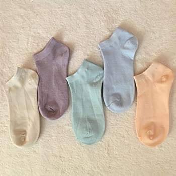     			MITSURU Pack of 5 Women's Cotton Ankle Length Socks ( Multicolor )