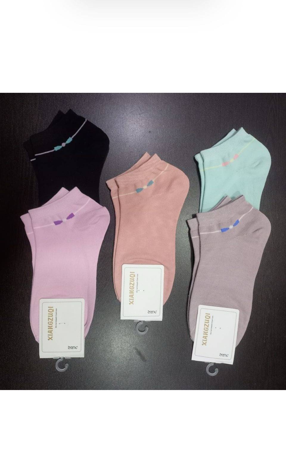 MITSURU Pack of 5 Women's Cotton Ankle Length Socks ( Multicolor ) MITSURU Pack of 5 Women's Cotton Ankle Length Socks ( Multicolor )
