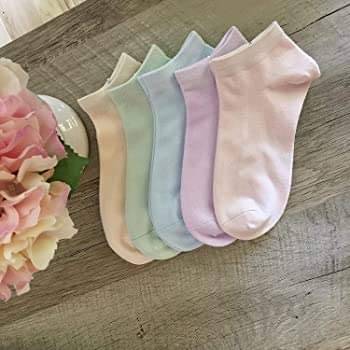 MITSURU Pack of 5 Women's Cotton Ankle Length Socks ( Multicolor )     			MITSURU Pack of 5 Women's Cotton Ankle Length Socks ( Multicolor )