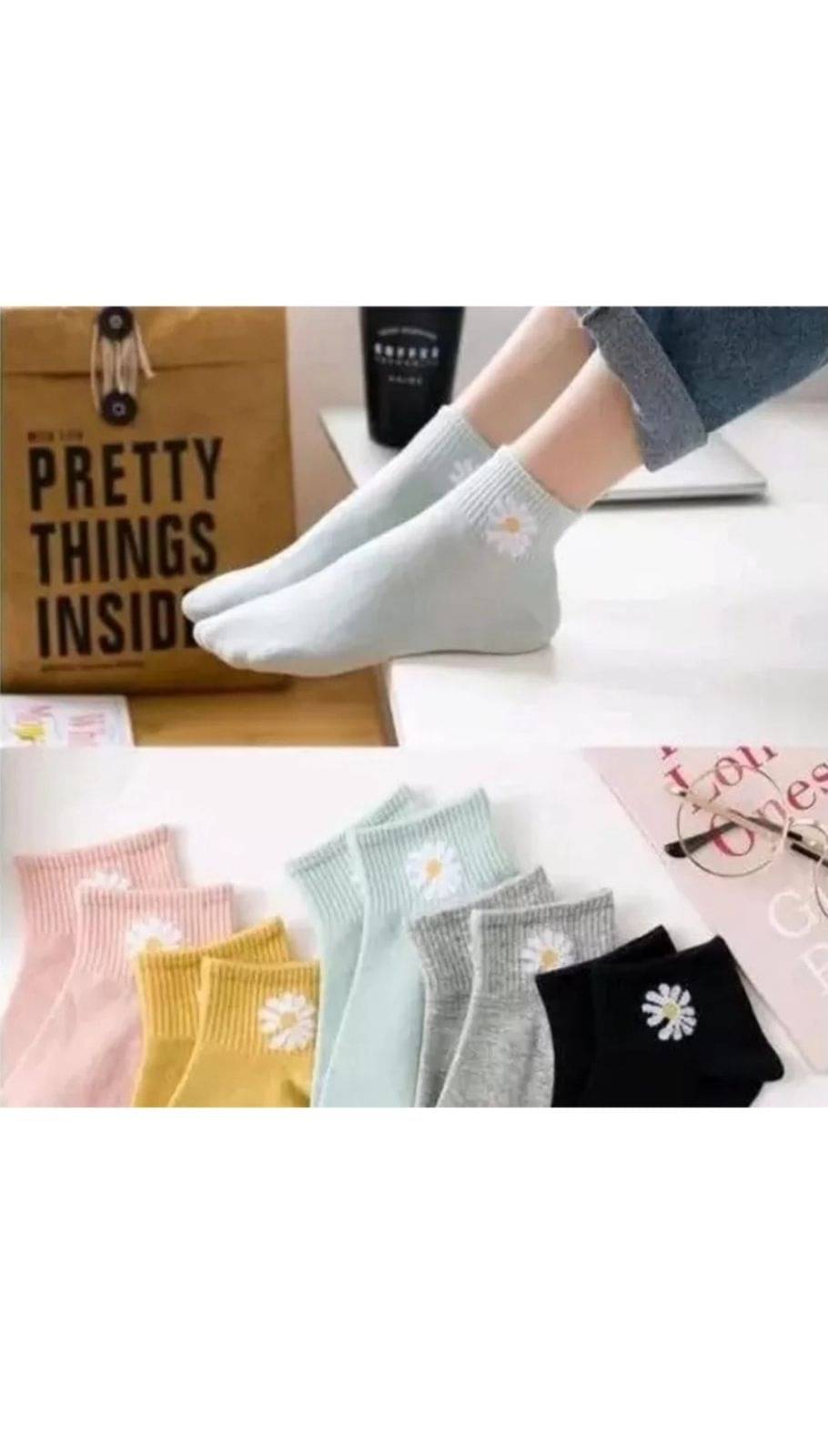 MITSURU Pack of 5 Women's Cotton Ankle Length Socks ( Multicolor ) MITSURU Pack of 5 Women's Cotton Ankle Length Socks ( Multicolor )
