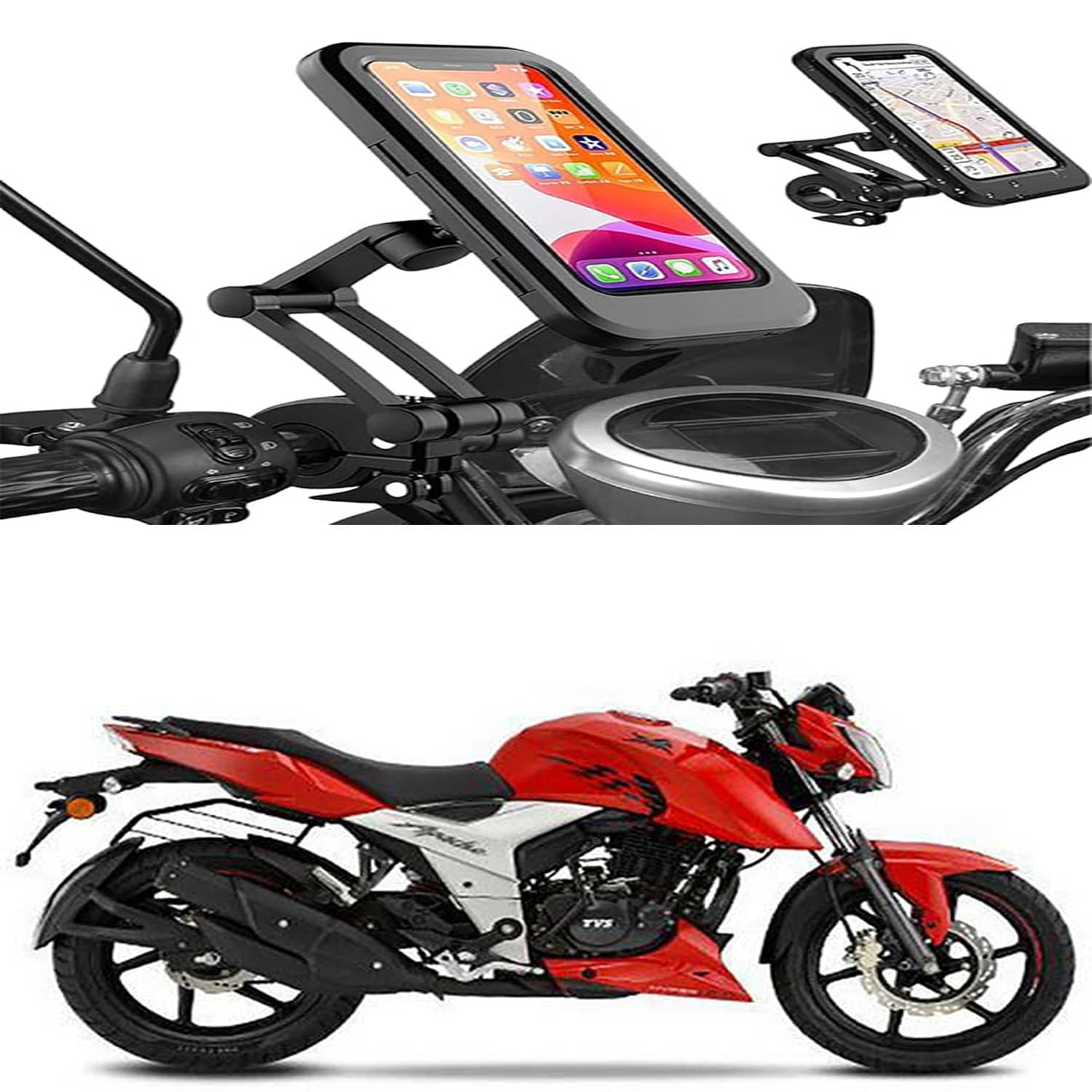 MS Wholesellar 360 Rotation Bike Phone Holder for Motorcycles & Scooters     			MS Wholesellar 360 Rotation Bike Phone Holder for Motorcycles & Scooters