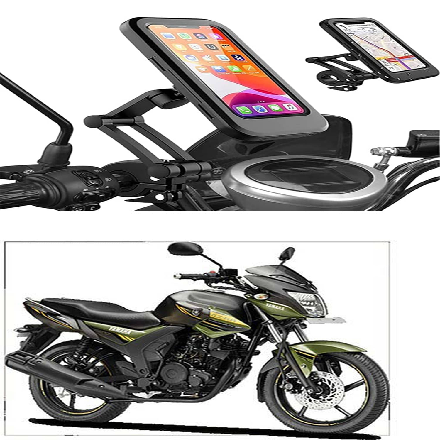     			MS Wholesellar Handlebar Mobile Holder Waterproof Easy Installation Moun...