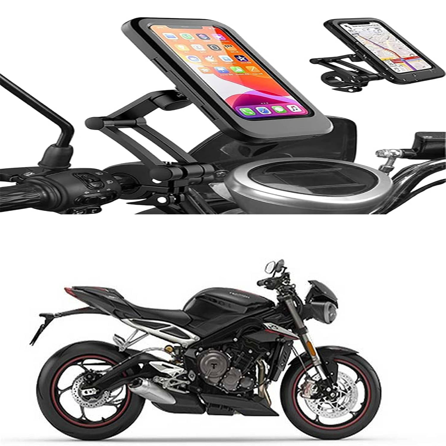 MS Wholesellar Handlebar Mobile Holder Waterproof Easy Installation Moun... MS Wholesellar Handlebar Mobile Holder Waterproof Easy Installation Moun...