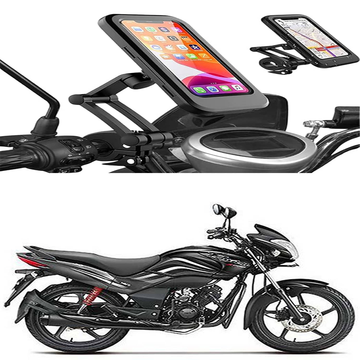     			MS Wholesellar Handlebar Mobile Holder Waterproof Easy Installation Moun...