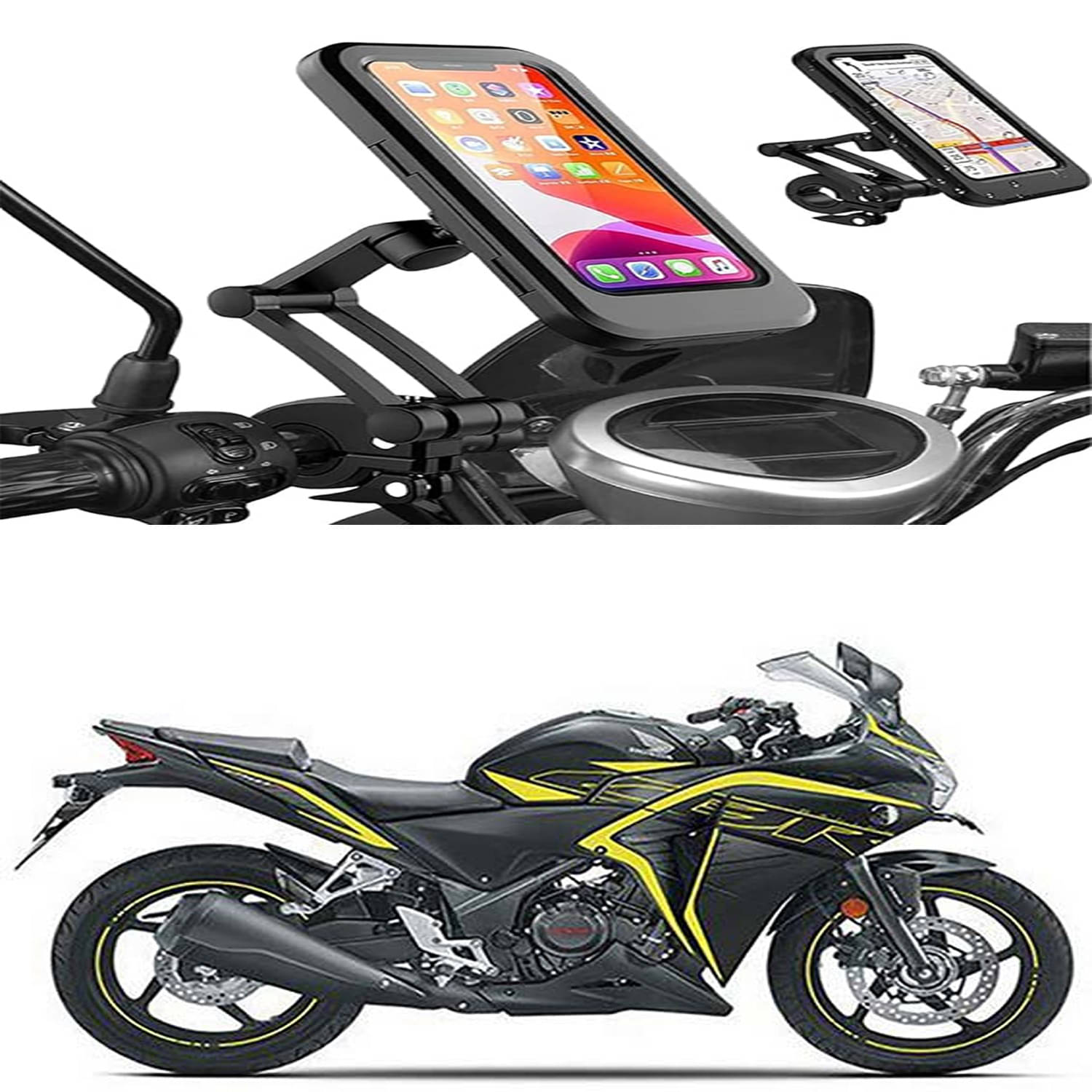     			MS Wholesellar Handlebar Mobile Holder Waterproof Easy Installation Moun...