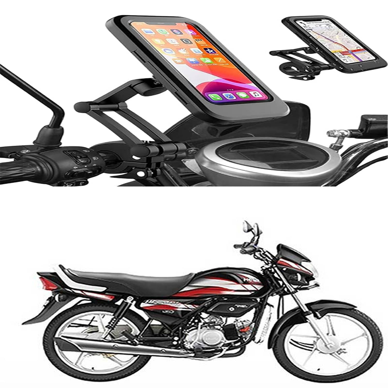 MS Wholesellar Motorcycle Phone Holder Waterproof Shockproof & Dustproof...     			MS Wholesellar Motorcycle Phone Holder Waterproof Shockproof & Dustproof...