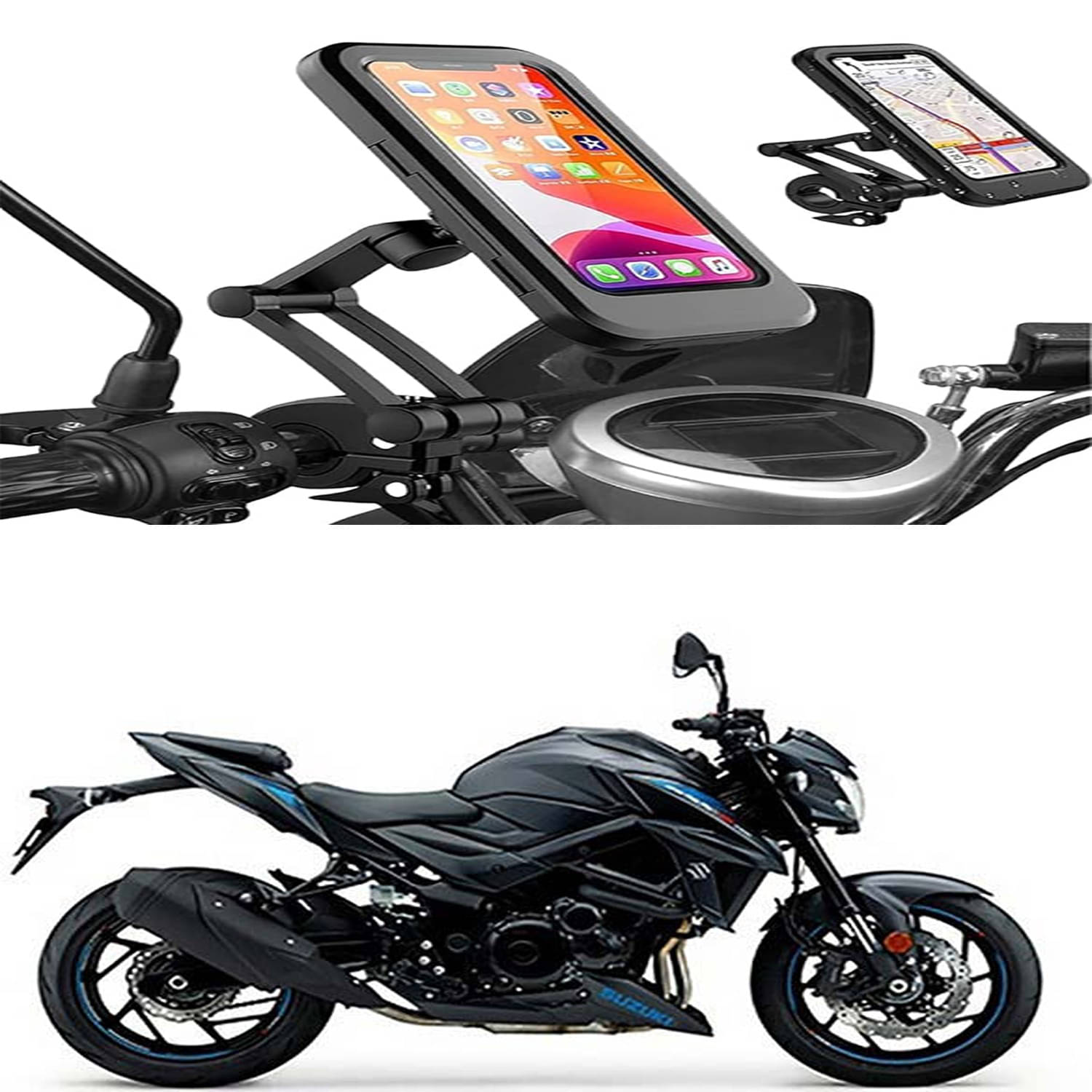 MS Wholesellar Waterproof Handlebar Phone Mount with Touchscreen Compati... MS Wholesellar Waterproof Handlebar Phone Mount with Touchscreen Compati...