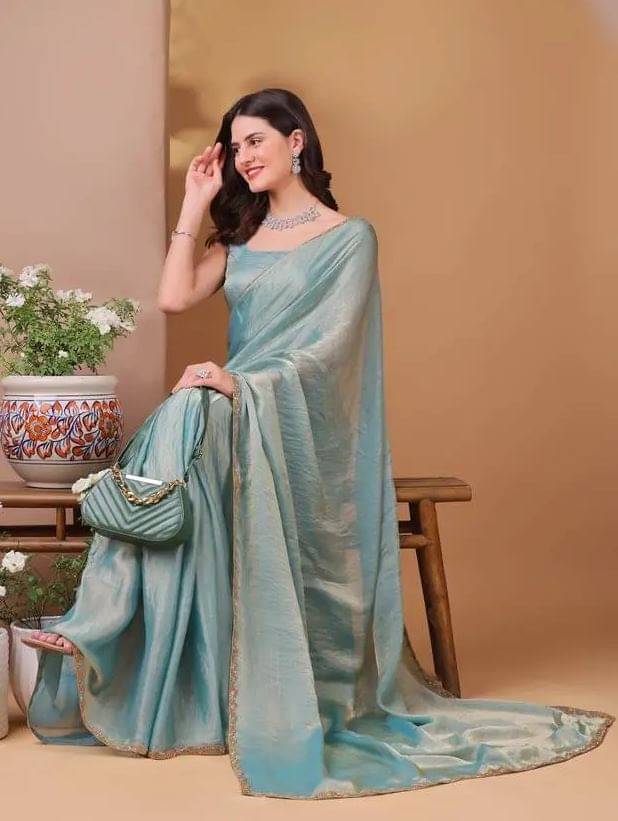 Madhav Art Chiffon Solid Regular Saree With Unstitched Blouse Piece ( Grey ) Madhav Art Chiffon Solid Regular Saree With Unstitched Blouse Piece ( Grey )