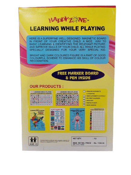     			Magnetic Alphabet & Word Making Board with Picture Tiles for Kids Learning