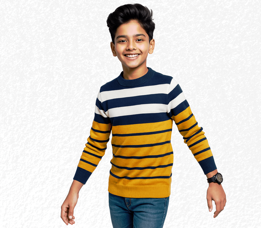 Megha Shristy Enterprises Pack of 1 Boys Woollen Blend Sweater ( Yellow )     			Megha Shristy Enterprises Pack of 1 Boys Woollen Blend Sweater ( Yellow )