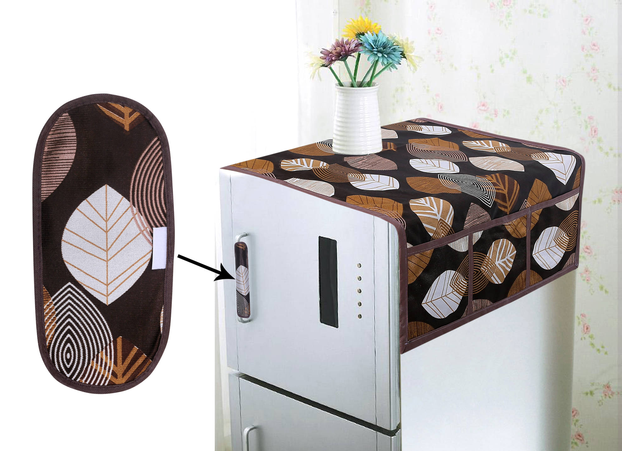 Omkar Manufacturers Polyester Abstract Top Cover ( 99 54 ) Pack of 1 - Brown Omkar Manufacturers Polyester Abstract Top Cover ( 99 54 ) Pack of 1 - Brown