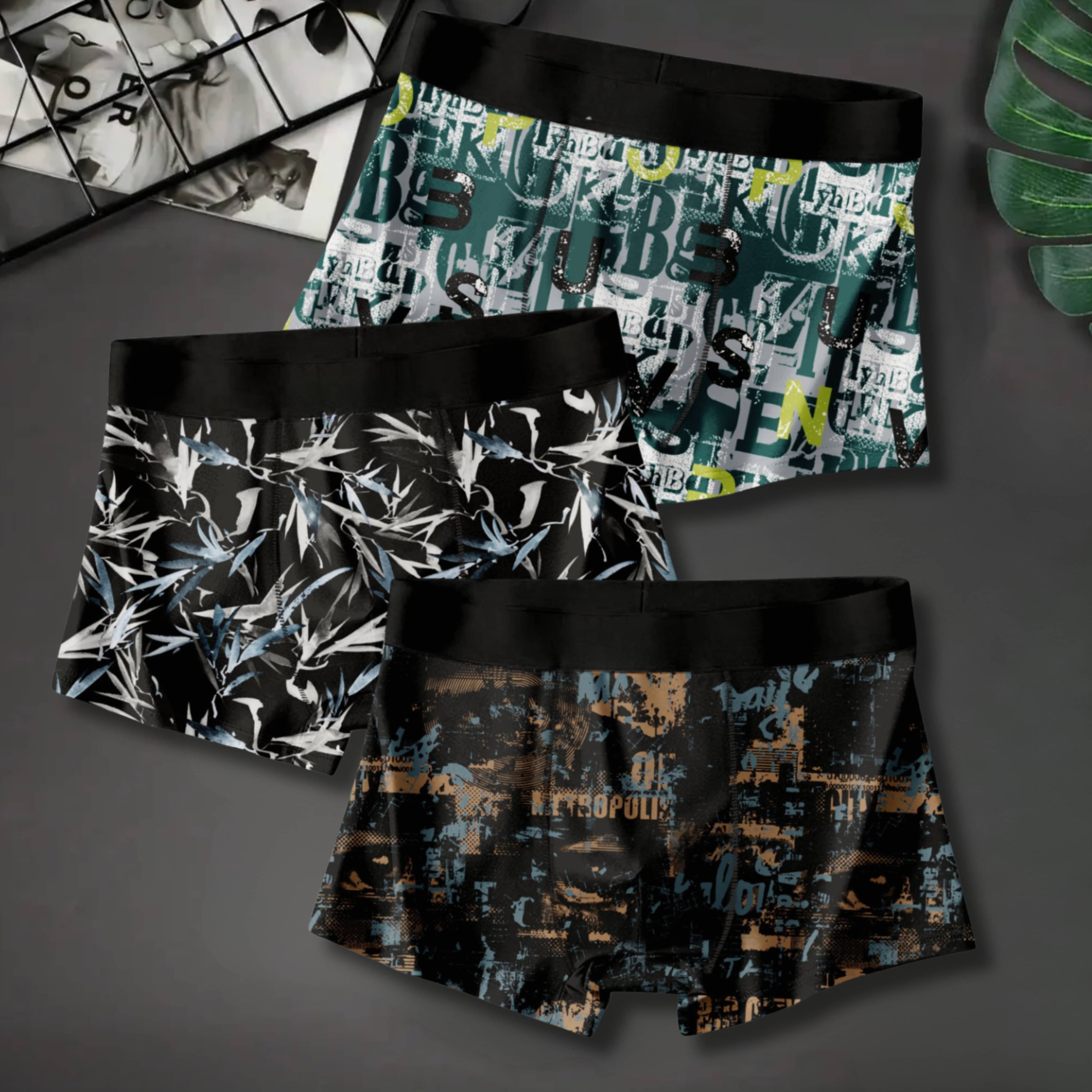 PANICIA Pack of 3 Nylon Trunks For Men's ( Multicolor2 )     			PANICIA Pack of 3 Nylon Trunks For Men's ( Multicolor2 )
