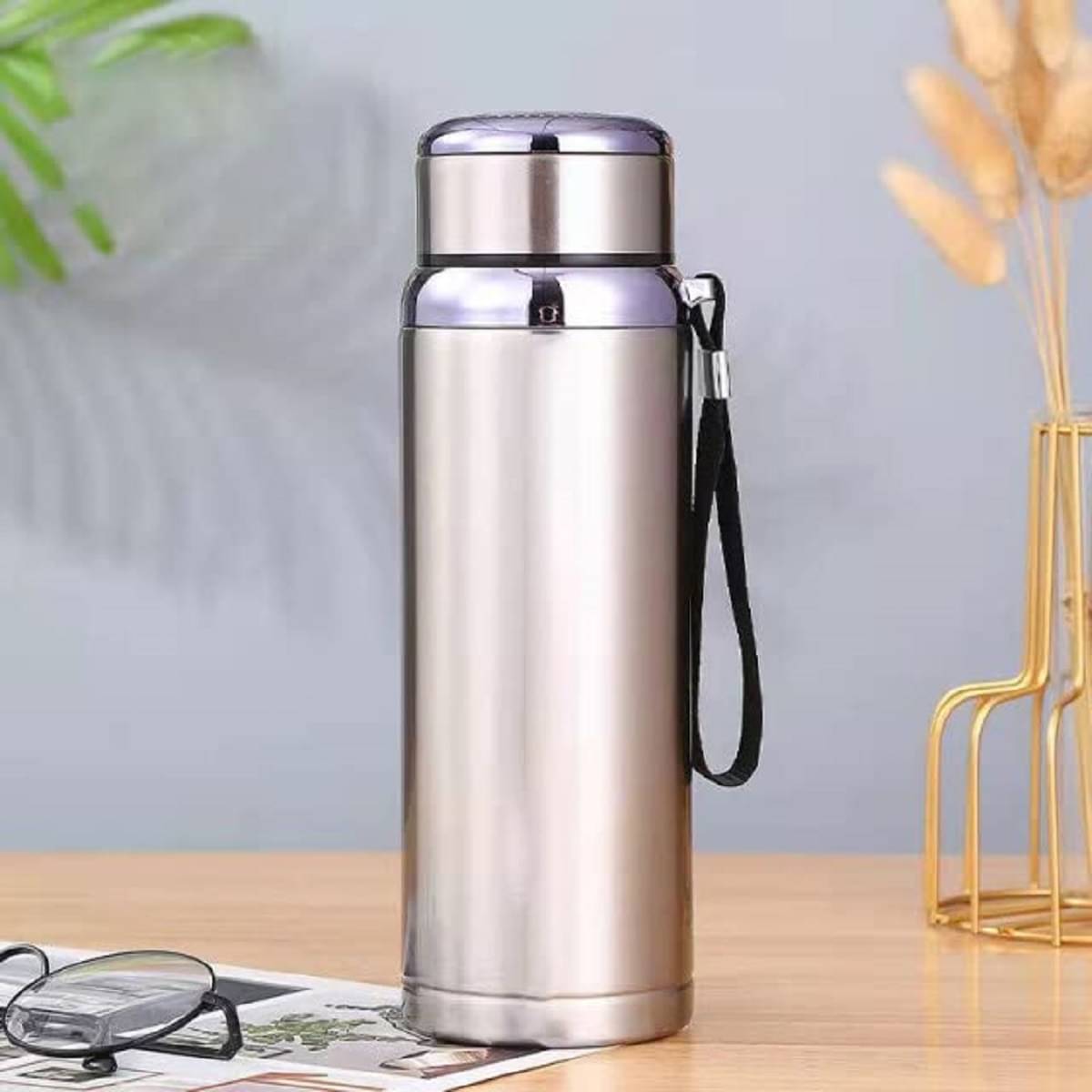     			RAMDEV ENTERPRISE Vacuum Insulated Stainless Steel. Multicolour Stainless Steel Water Bottle 800 mL ( Set of 1 )