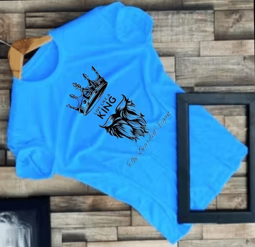     			RAPZOD Men Polyester Printed T-Shirt ( Blue )