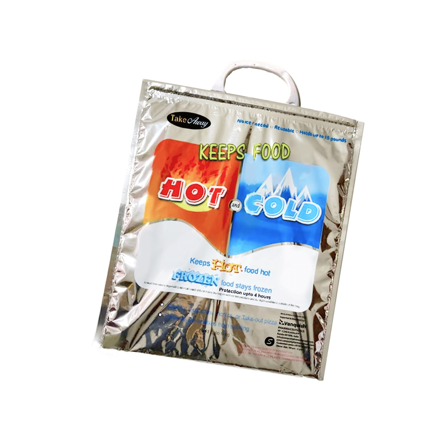     			Reusable Insulated Thermal Food Storage Bag for Hot and Cold Items – Keeps Food Hot or Frozen – Ideal for Grocery Shopping, Food Delivery, Takeout, Picnics, and Travel – Leakproof, Lightweight & Foldable Carrier Bag