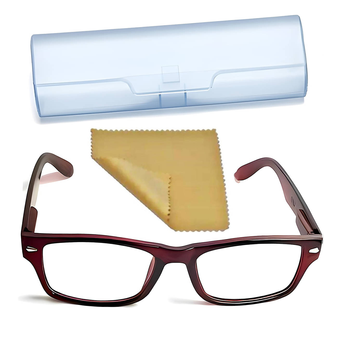     			SEE-WORLD Rectangle Full Rim Reading Glasses