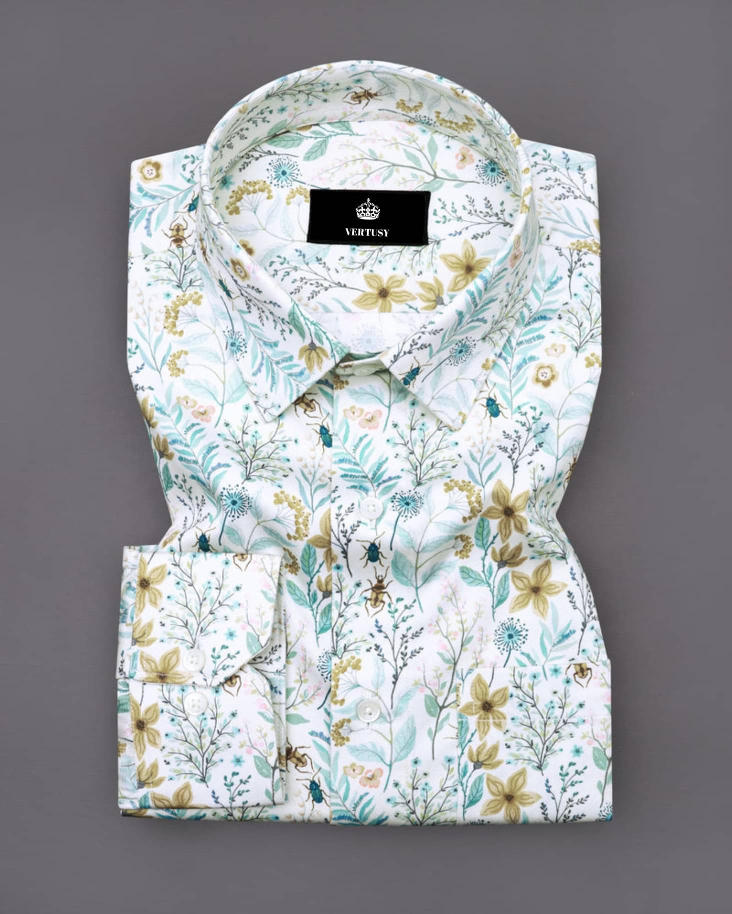 SHANLIYA Cotton Blend Regular Fit Printed Full Sleeves Men's Casual Shirt - White ( Pack of 1 ) SHANLIYA Cotton Blend Regular Fit Printed Full Sleeves Men's Casual Shirt - White ( Pack of 1 )