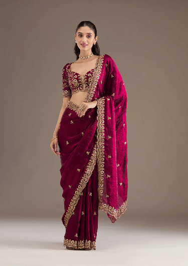Shree Mahantam Cotton Blend Embroidered Banarasi saree With Unstitched Blouse Piece ( Red ) Shree Mahantam Cotton Blend Embroidered Banarasi saree With Unstitched Blouse Piece ( Red )