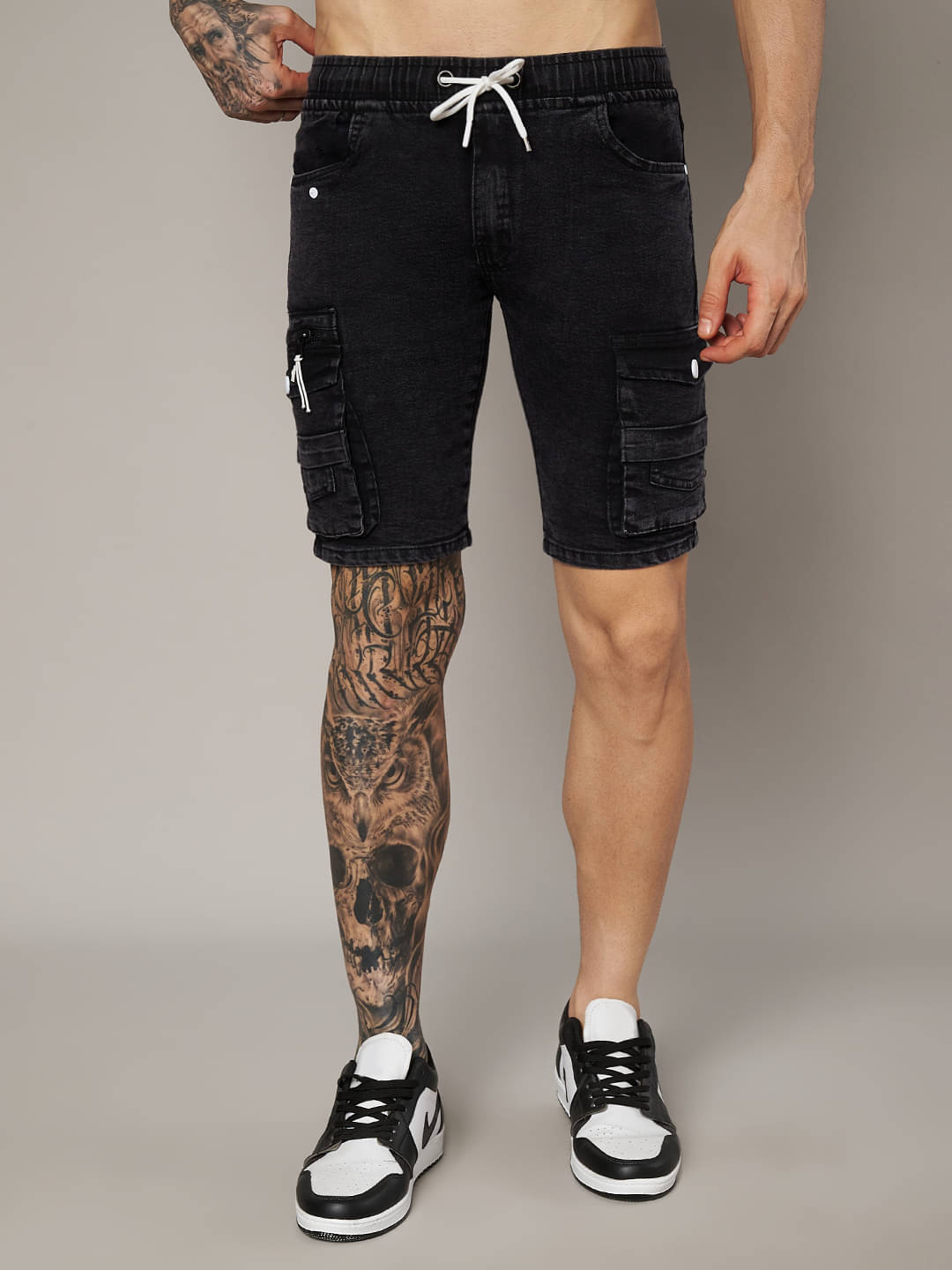    			Syborg Black Cotton Blend Men's Denim Shorts ( Pack of 1 )