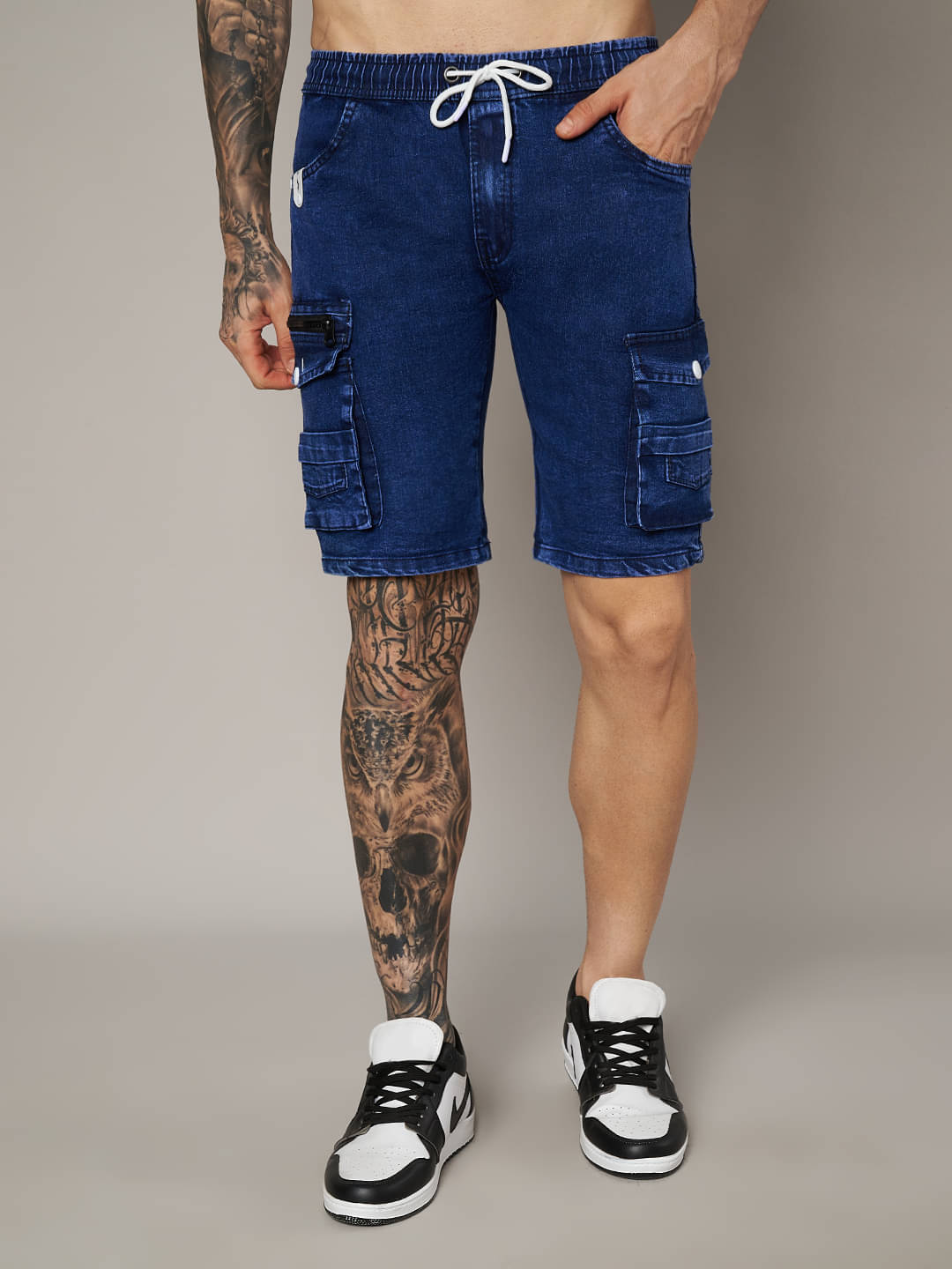     			Syborg Blue Cotton Blend Men's Shorts ( Pack of 1 )