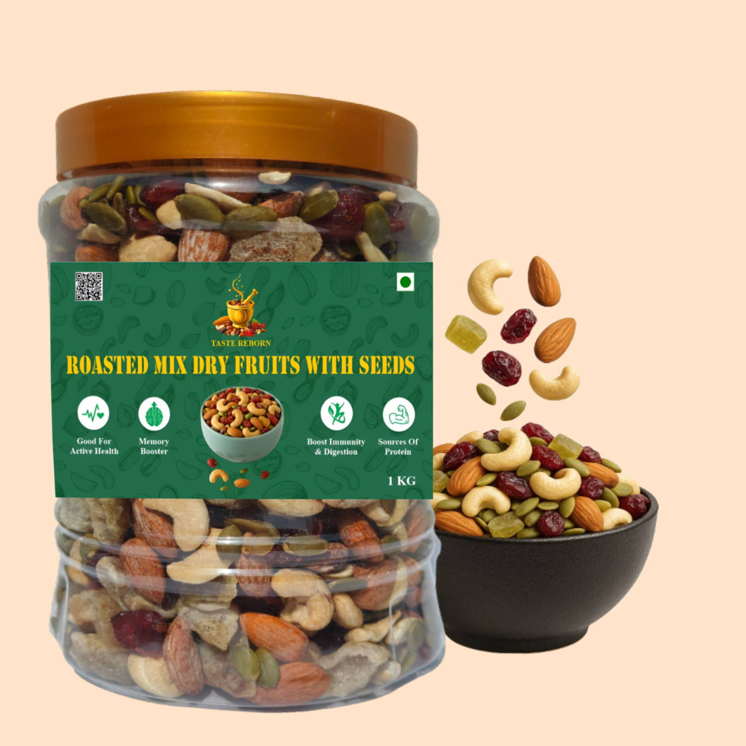     			TASTE REBORN Mixed Nuts,Seed Mix,Mixed Fruits 1 kg