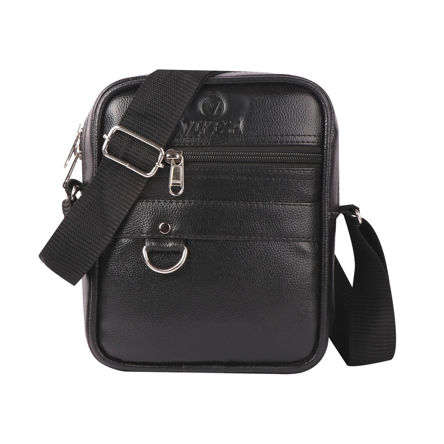     			VIKESA Brown Solid Messenger Bag