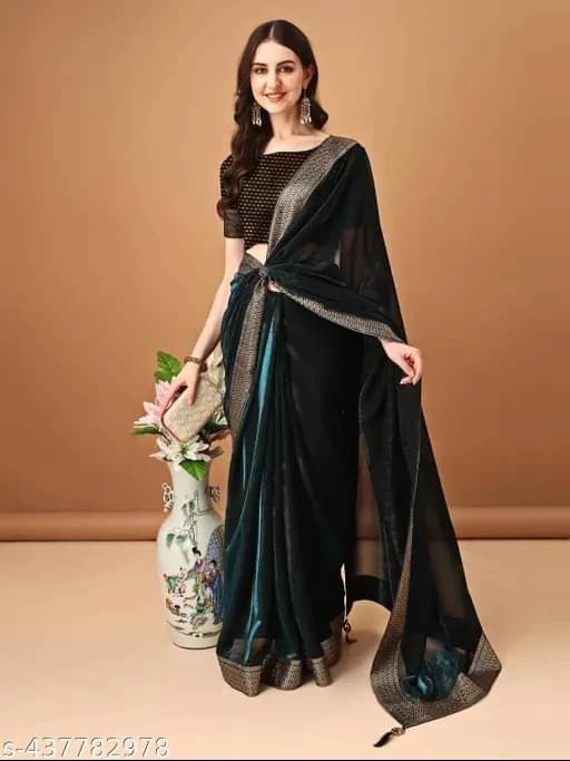     			VRAGI Art Silk Embellished Regular Saree With Unstitched Blouse Piece ( Light Green )