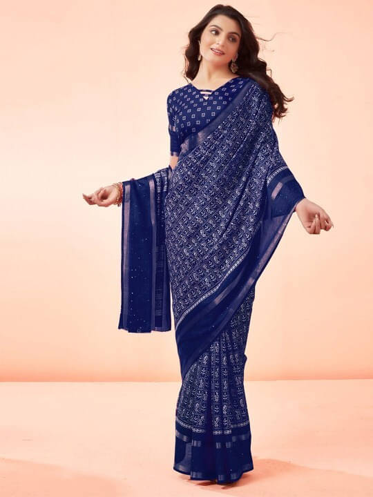     			VRAGI Art Silk Printed Regular Saree With Unstitched Blouse Piece ( Multicolor )