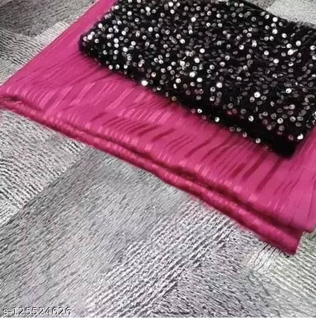 VRAGI Art Silk Striped Regular Saree With Unstitched Blouse Piece ( Pink ) VRAGI Art Silk Striped Regular Saree With Unstitched Blouse Piece ( Pink )